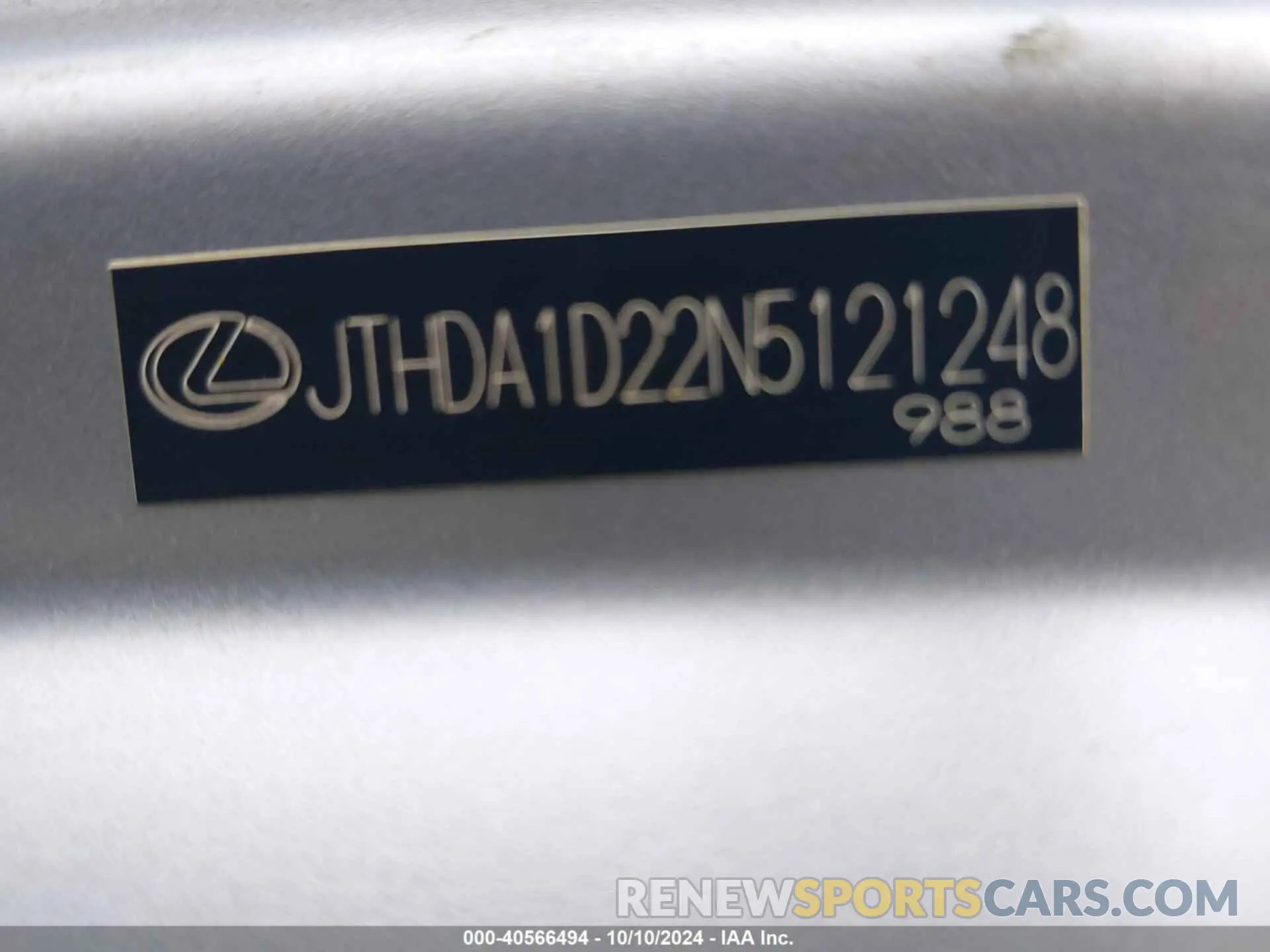 9 fotografías del automóvil dañado JTHDA1D22N5121248 LEXUS IS 2022