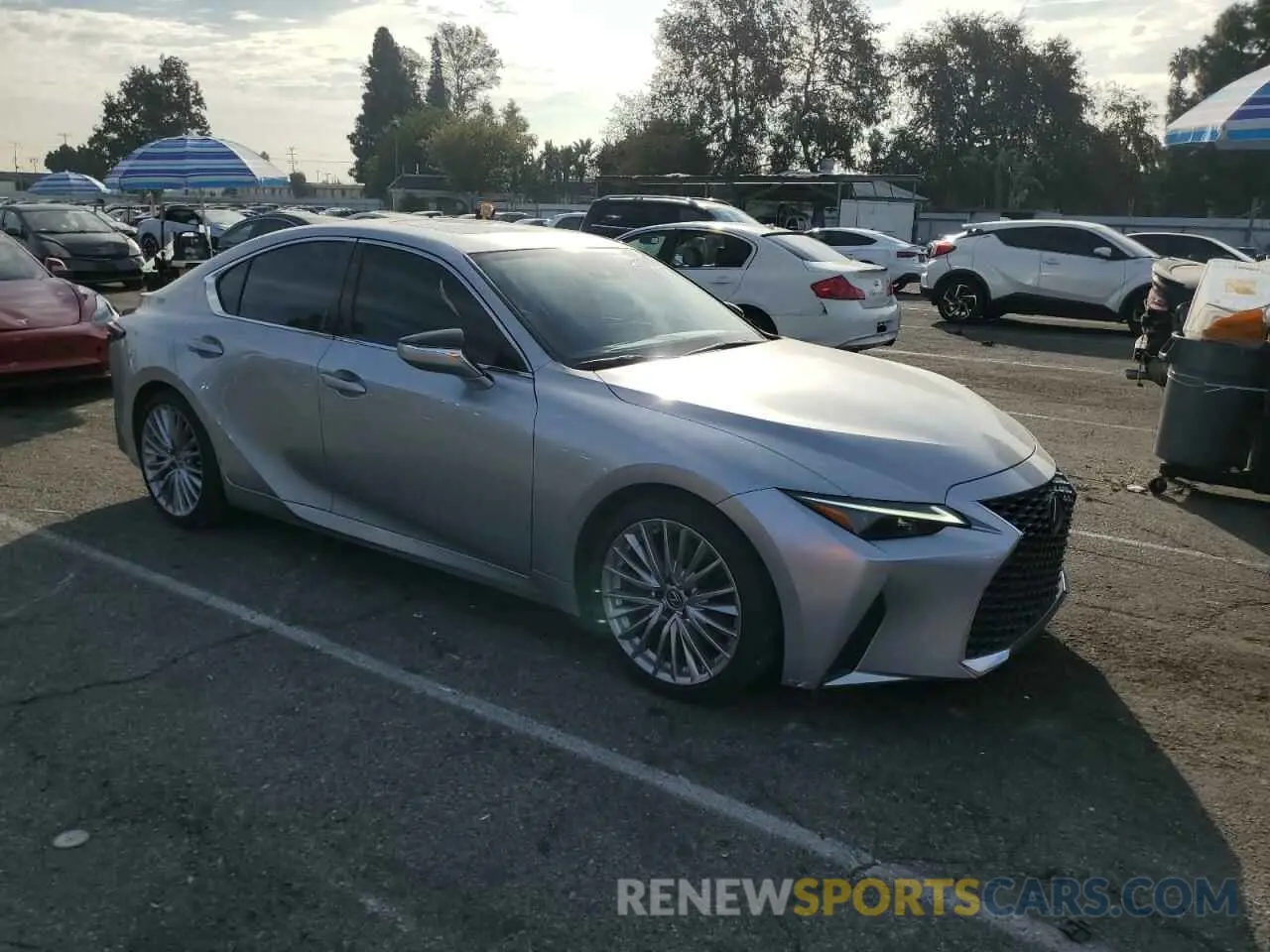 4 fotografías del automóvil dañado JTHDA1D27N5122086 LEXUS IS 2022