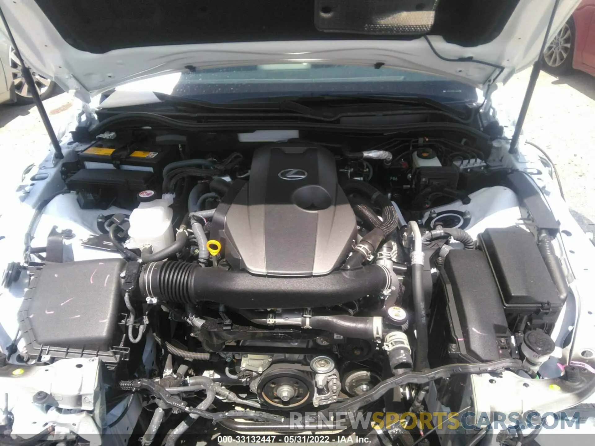 10 fotografías del automóvil dañado JTHDA1D29N5118623 LEXUS IS 2022