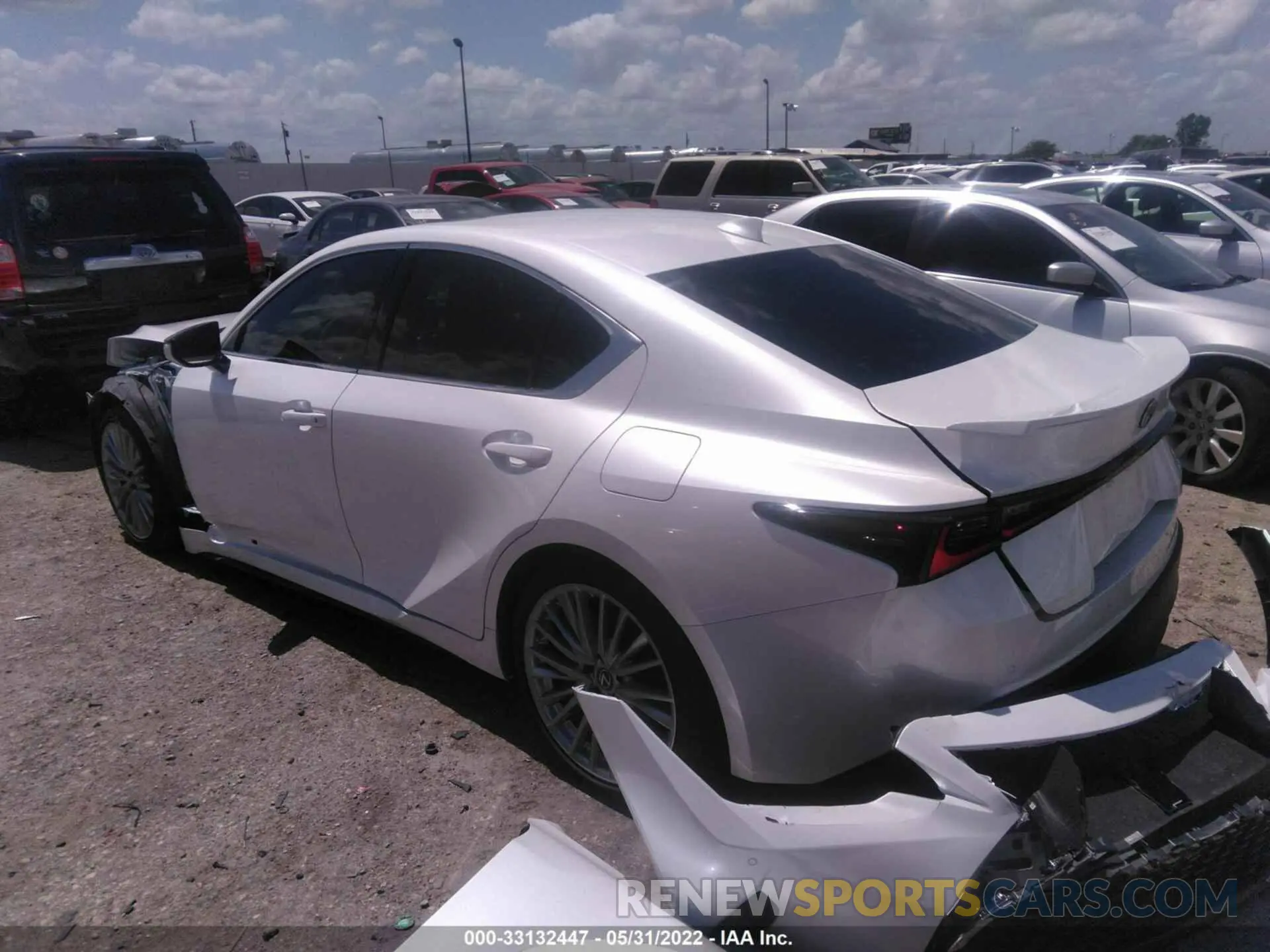3 fotografías del automóvil dañado JTHDA1D29N5118623 LEXUS IS 2022