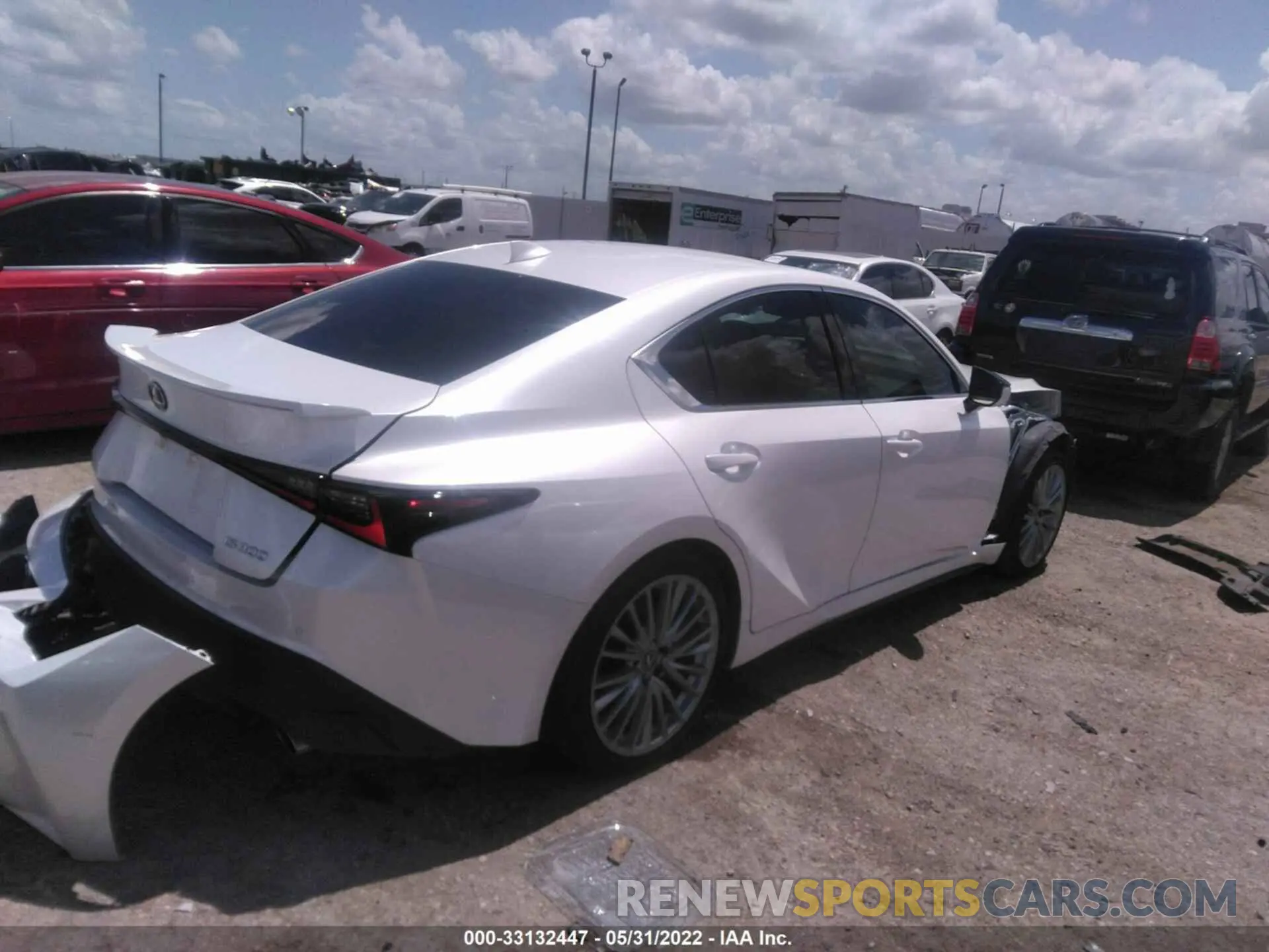 4 fotografías del automóvil dañado JTHDA1D29N5118623 LEXUS IS 2022