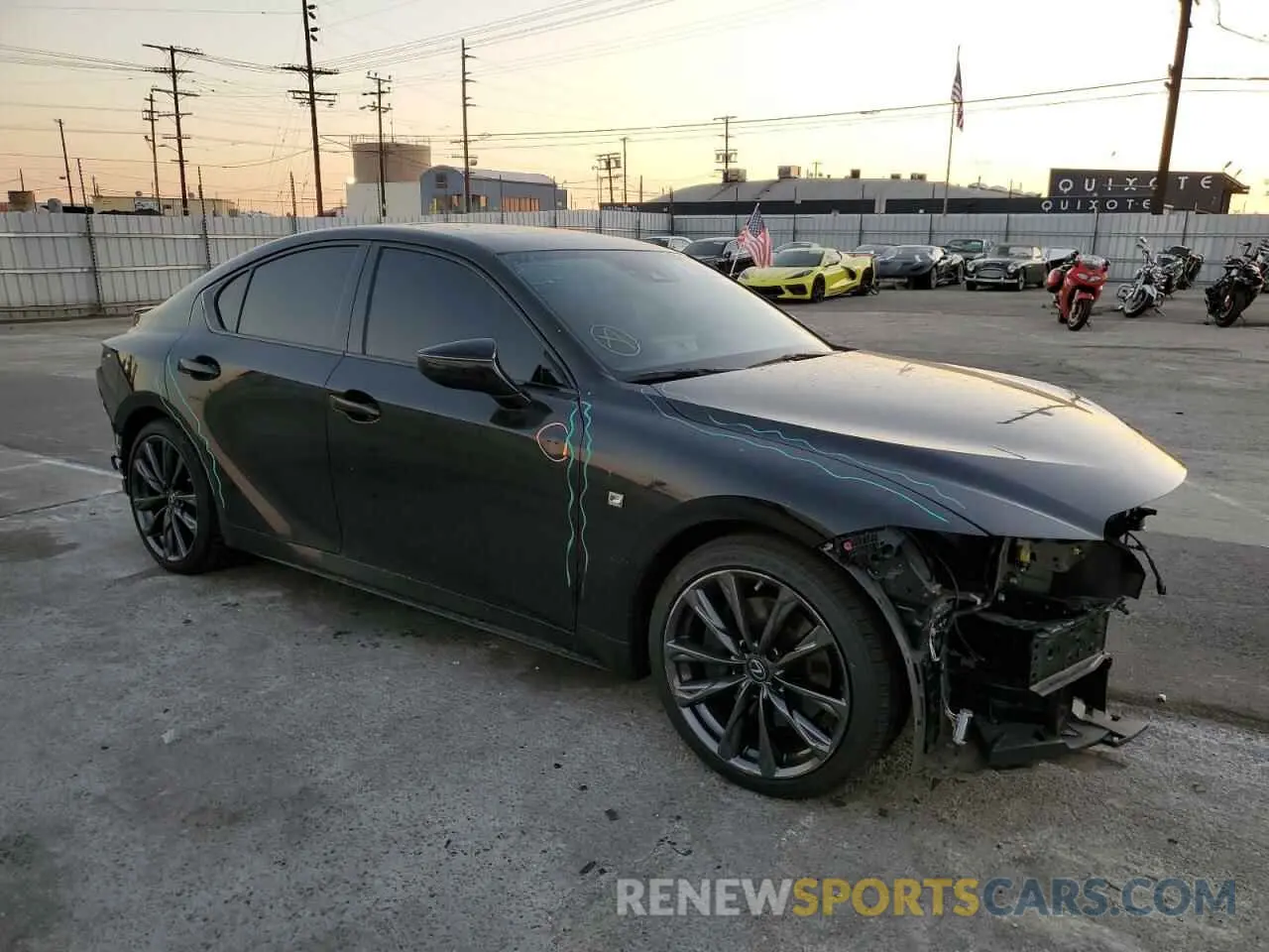 4 fotografías del automóvil dañado JTHGZ1B25N5049258 LEXUS IS 2022