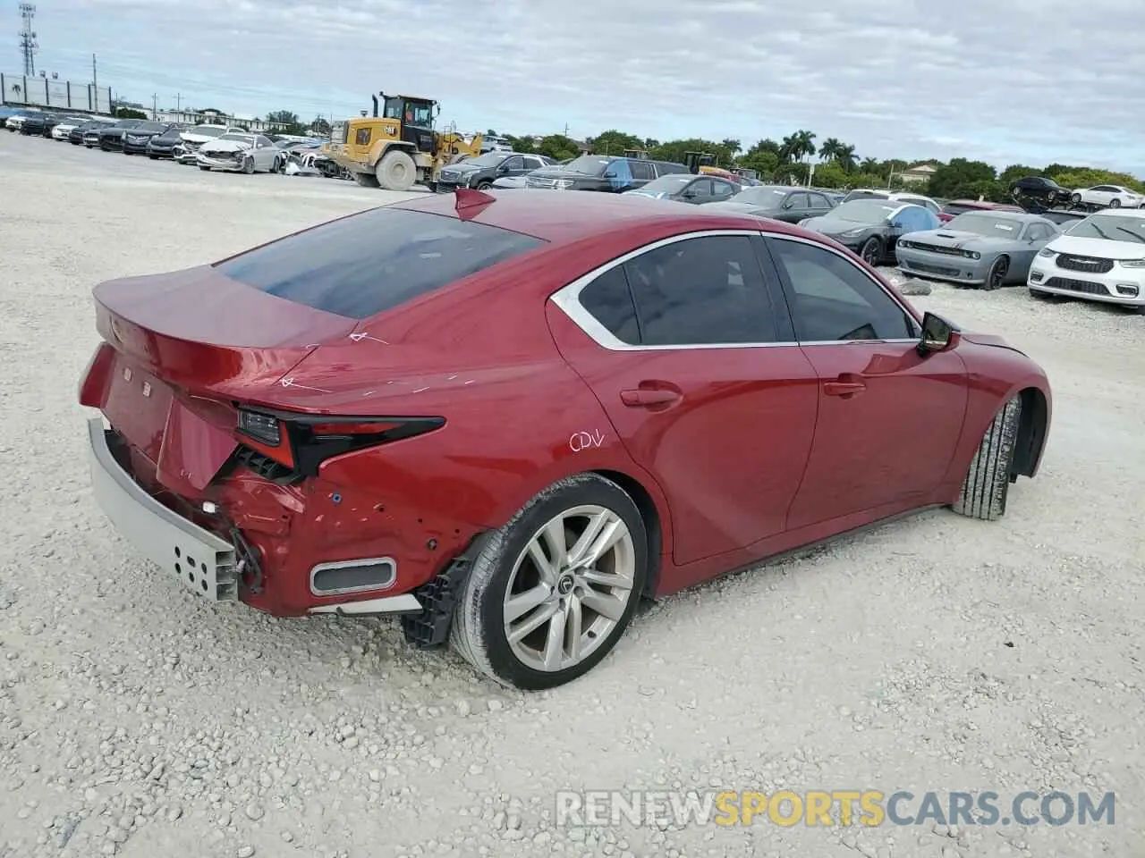 3 fotografías del automóvil dañado JTHCA1D29P5127529 LEXUS IS 2023