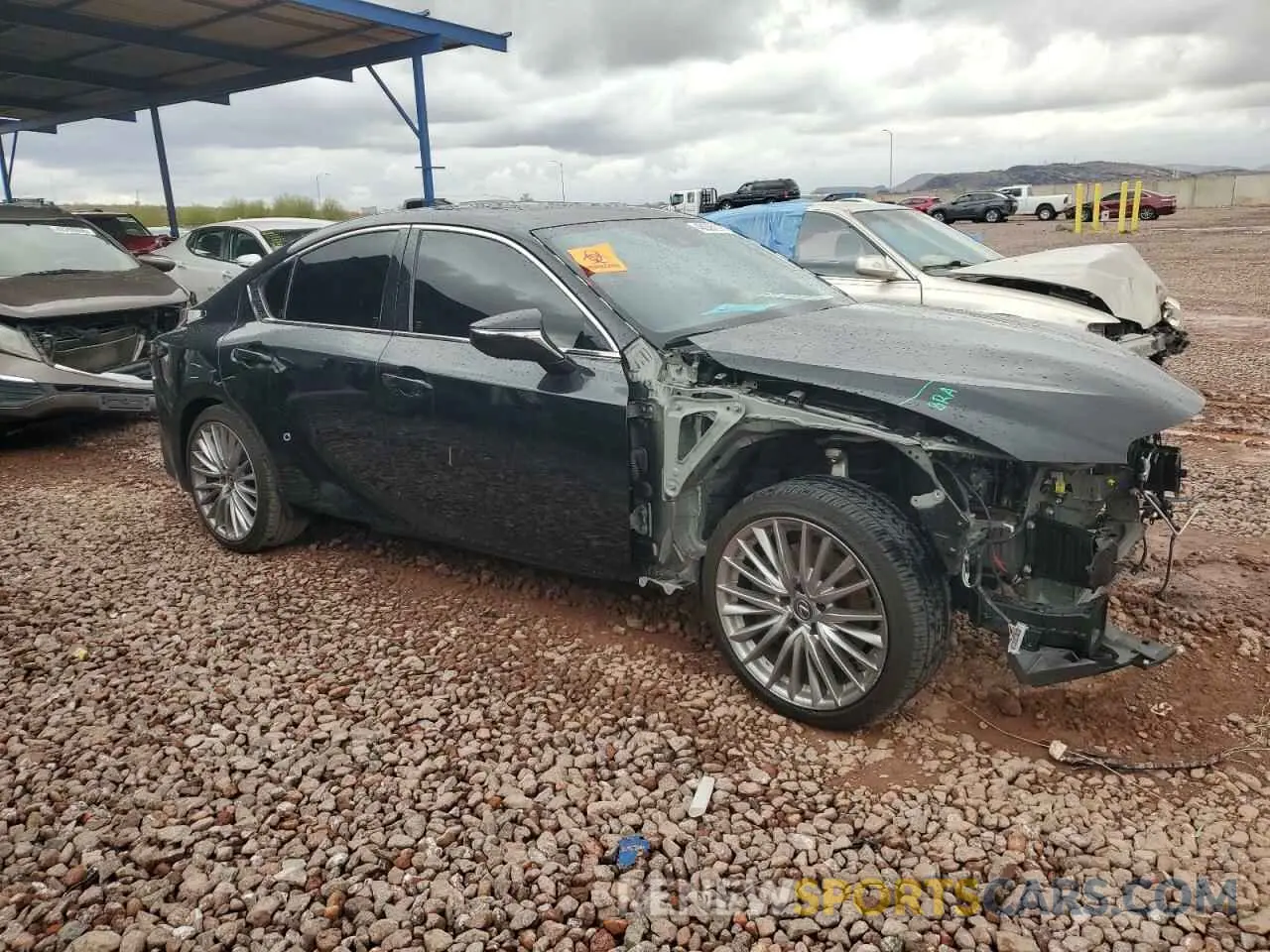 4 fotografías del automóvil dañado JTHD81F24P5051022 LEXUS IS 2023