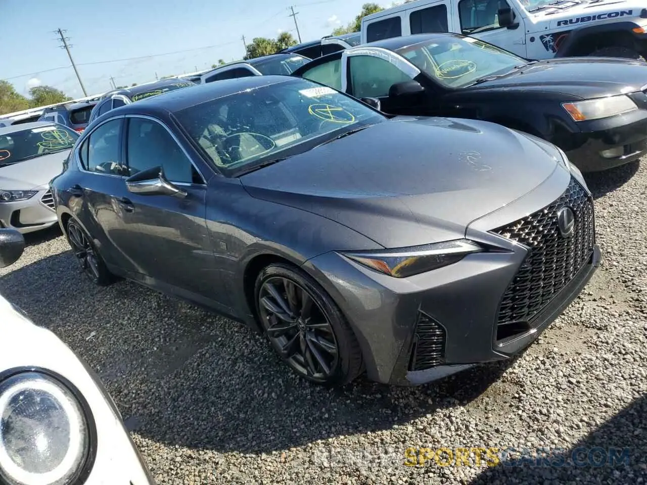 4 fotografías del automóvil dañado JTHBA1D29R5130638 LEXUS IS 2024