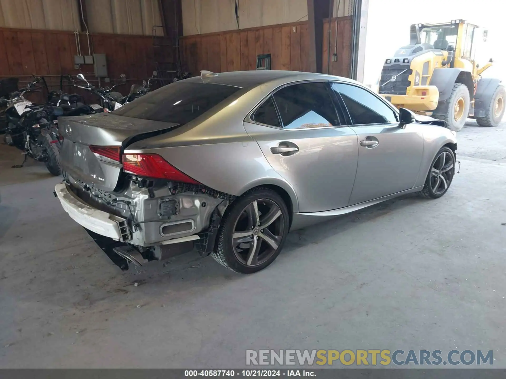 4 fotografías del automóvil dañado JTHD81F25L5042291 LEXUS IS 300 2020