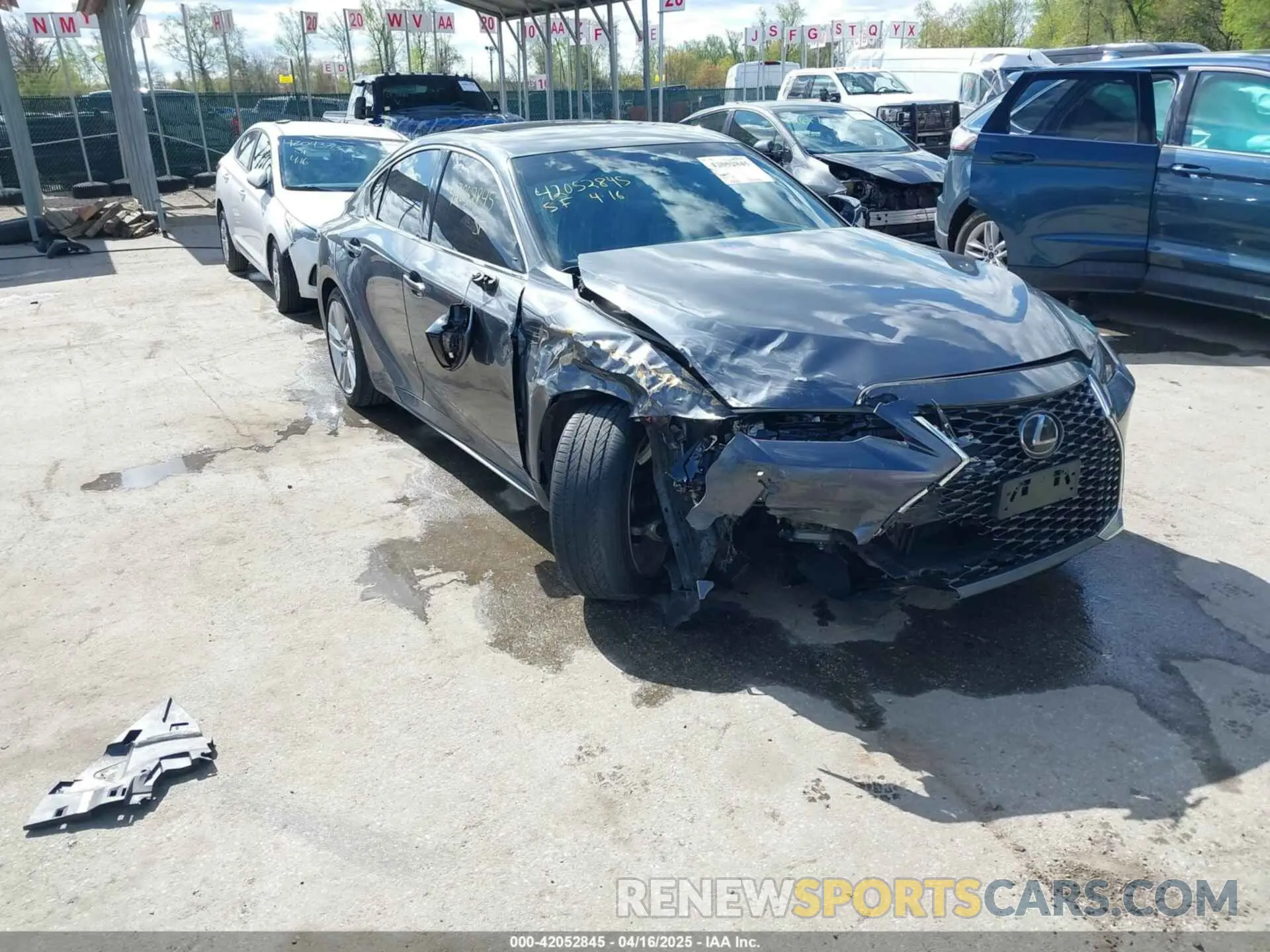 1 fotografías del automóvil dañado JTHC81F21M5046917 LEXUS IS 300 2021