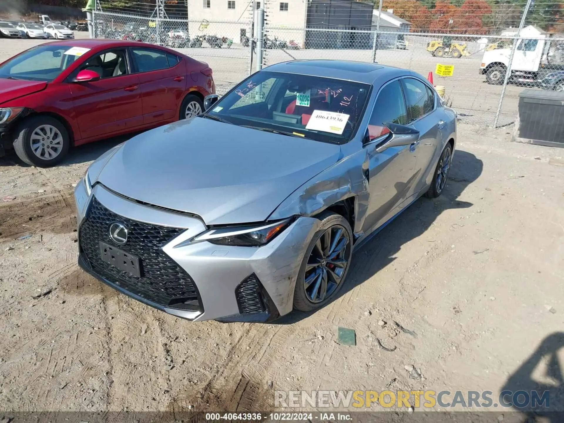 2 fotografías del automóvil dañado JTHG81F23M5046516 LEXUS IS 300 2021