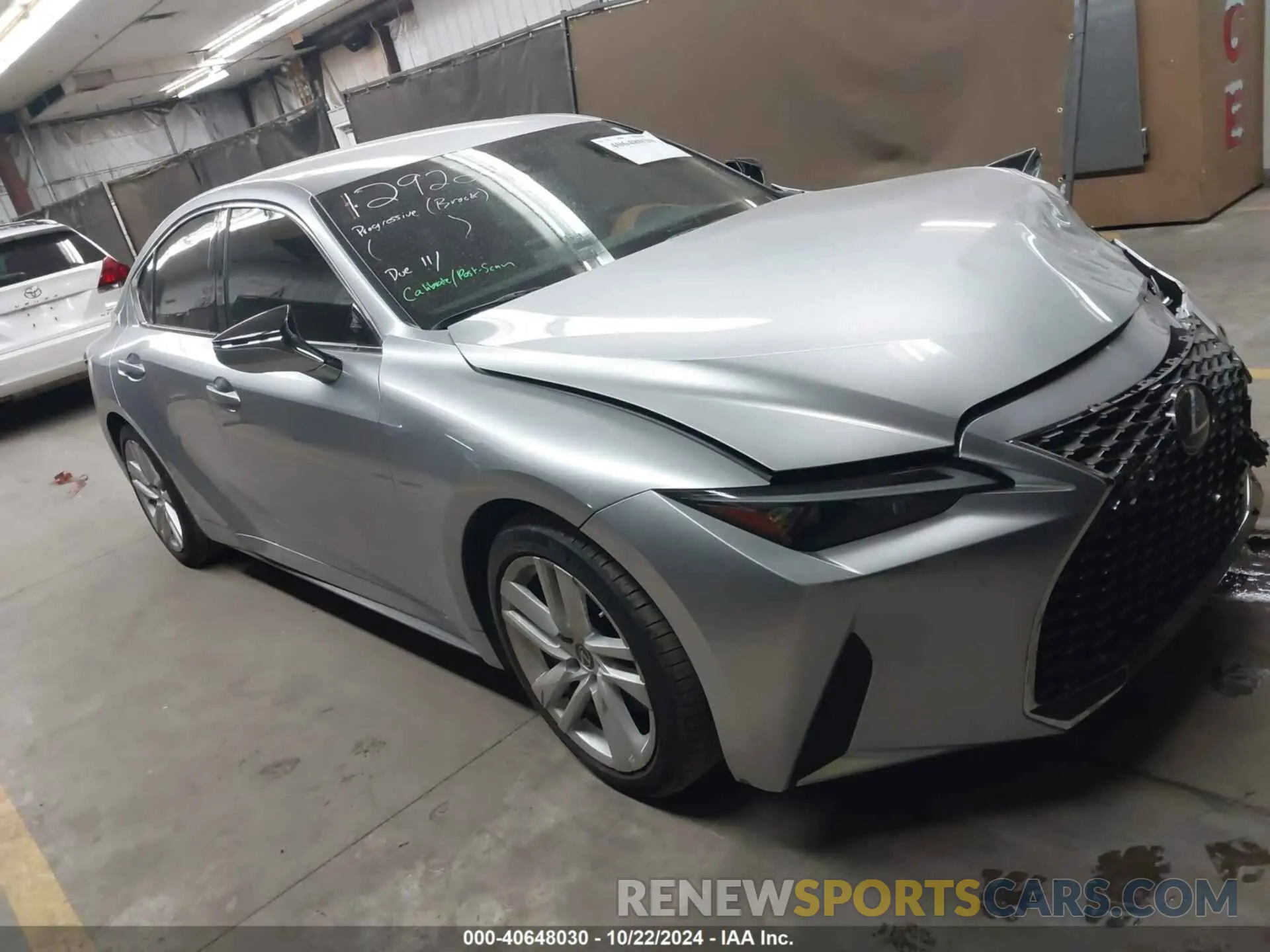 1 fotografías del automóvil dañado JTHAA1D27N5118428 LEXUS IS 300 2022