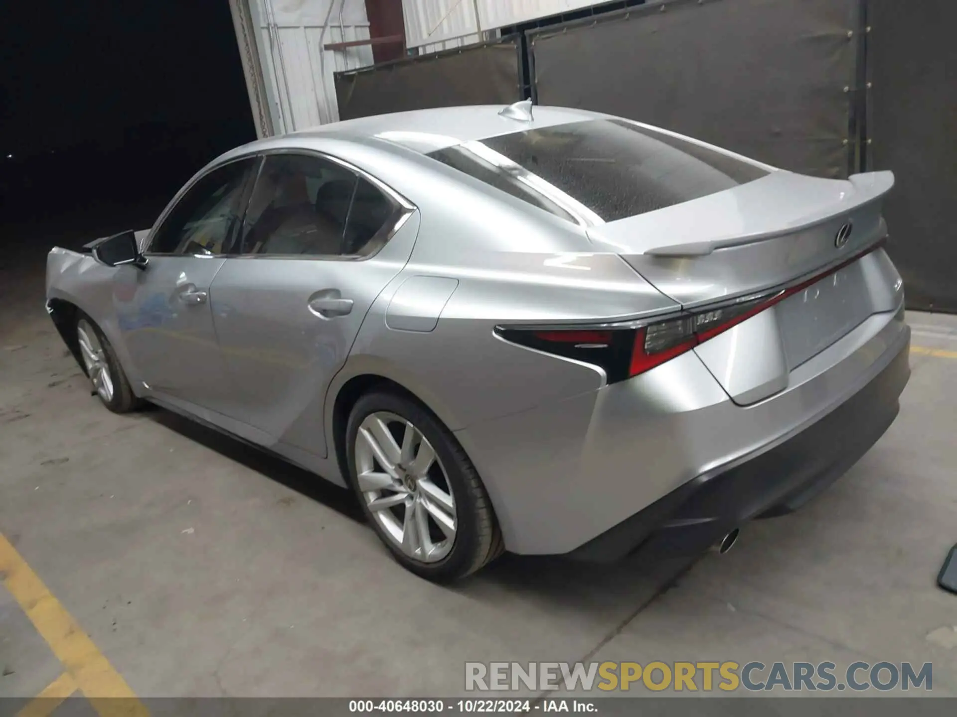 3 fotografías del automóvil dañado JTHAA1D27N5118428 LEXUS IS 300 2022
