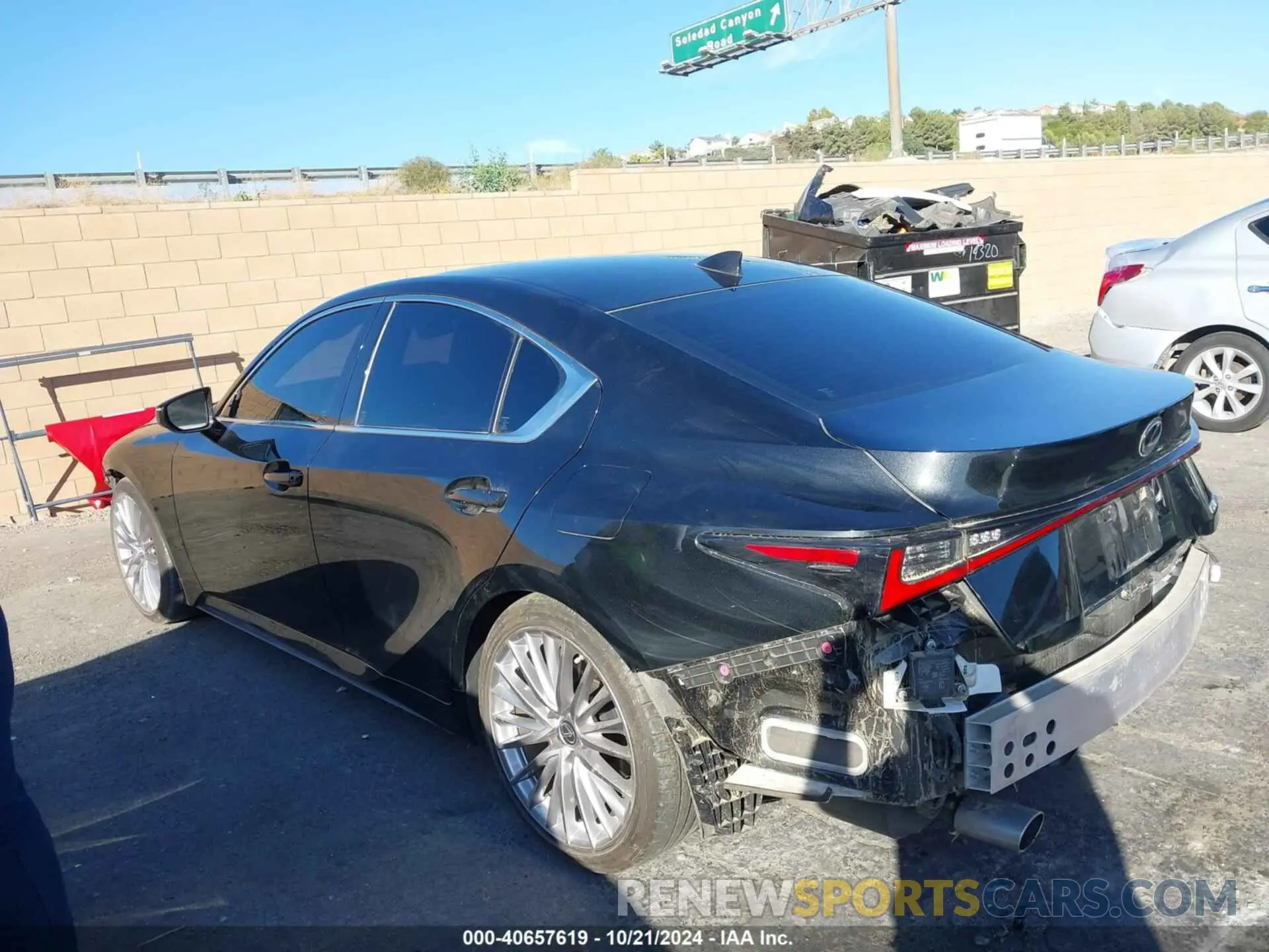 14 fotografías del automóvil dañado JTHDA1D27N5122492 LEXUS IS 300 2022