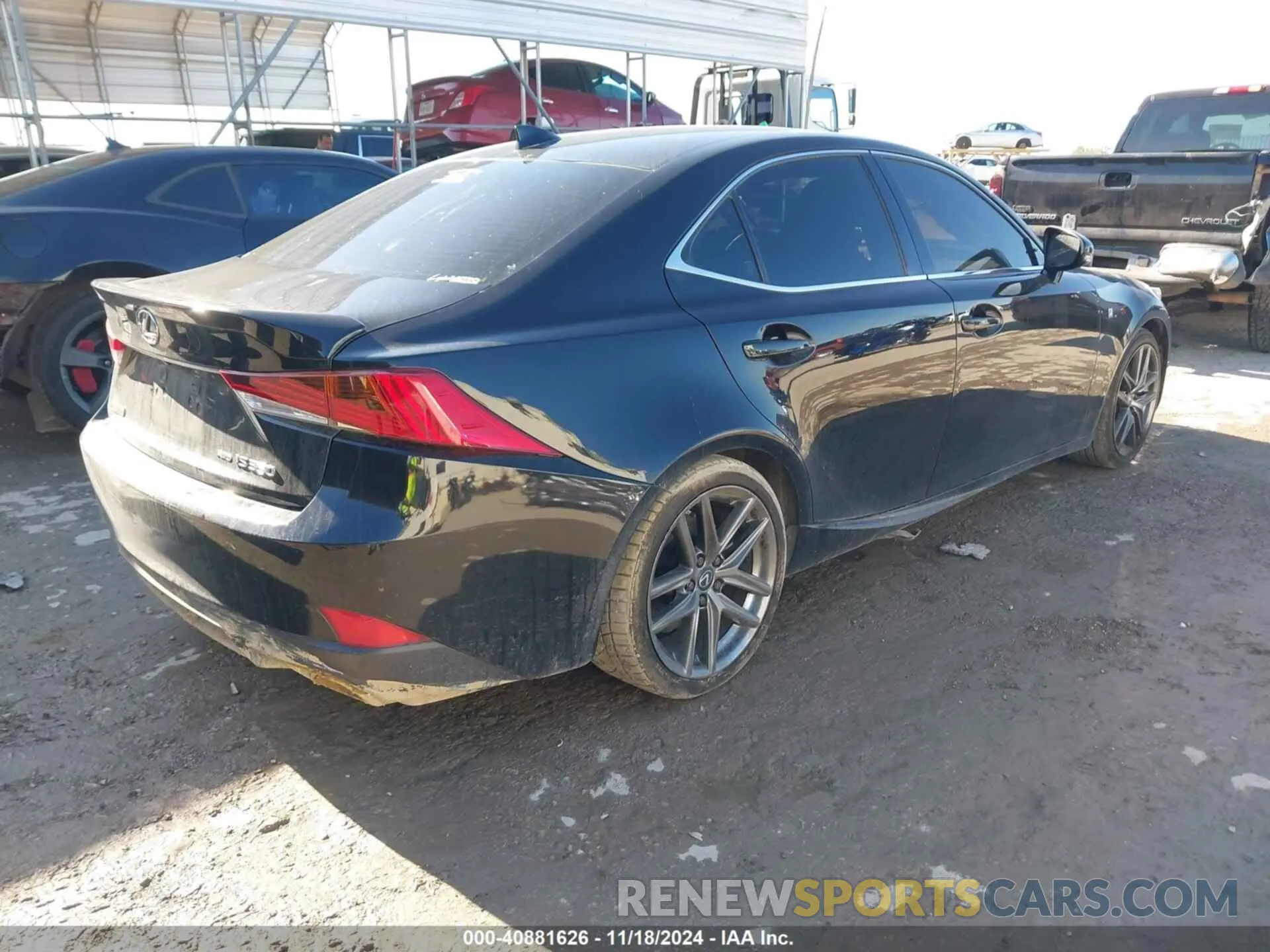 4 fotografías del automóvil dañado JTHCZ1D25K5016624 LEXUS IS 350 2019