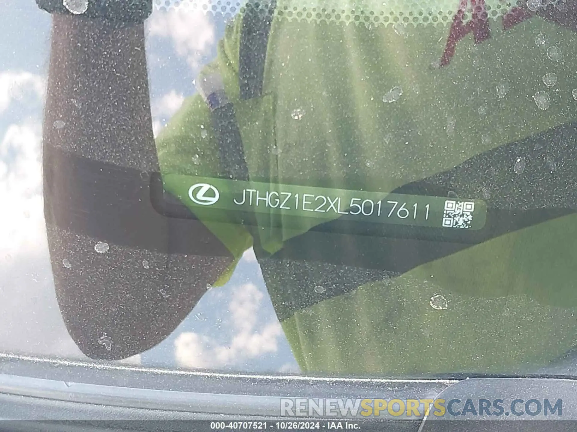 9 fotografías del automóvil dañado JTHGZ1E2XL5017611 LEXUS IS 350 2020