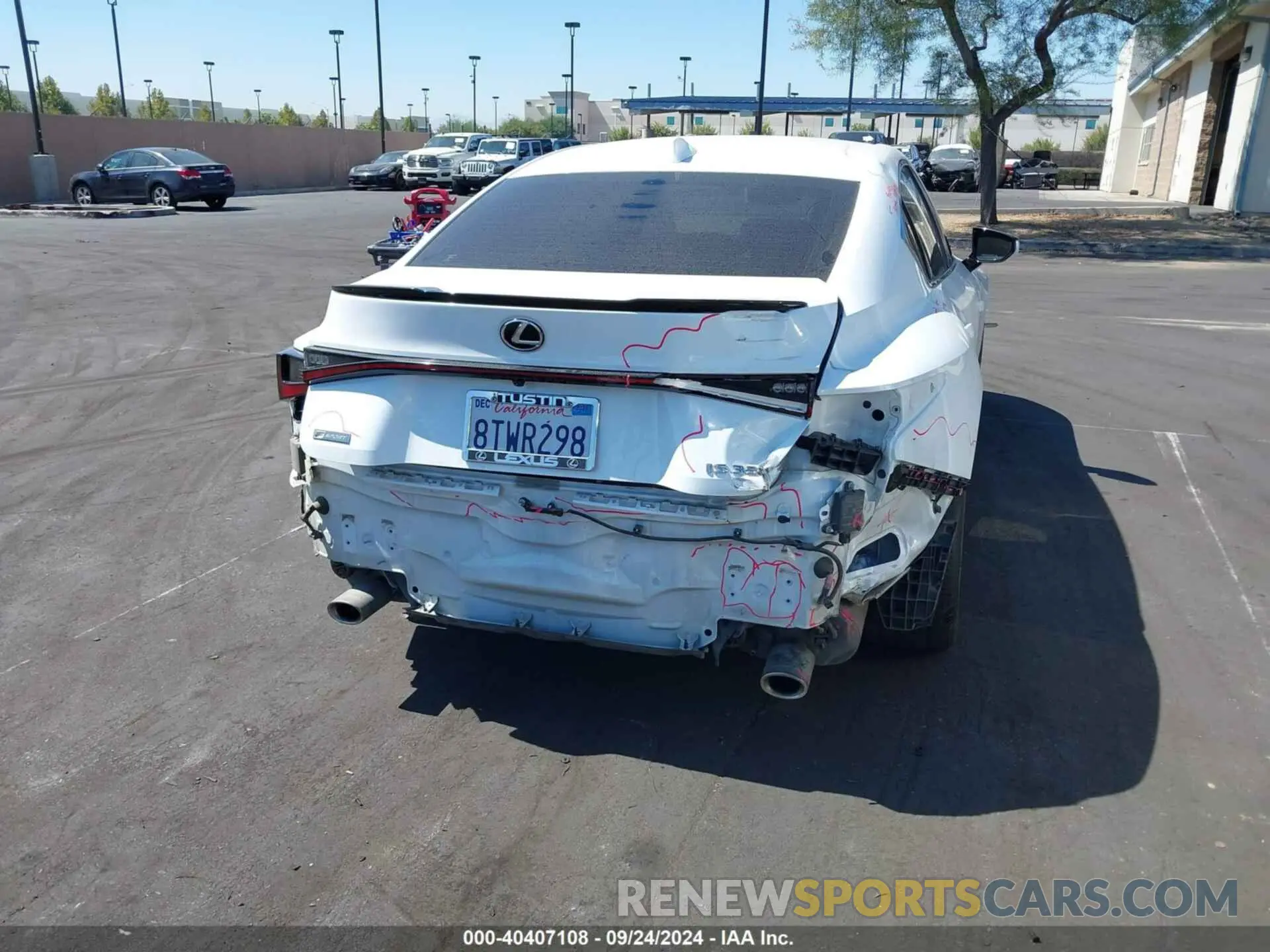 6 fotografías del automóvil dañado JTHGZ1B20M5038733 LEXUS IS 350 2021