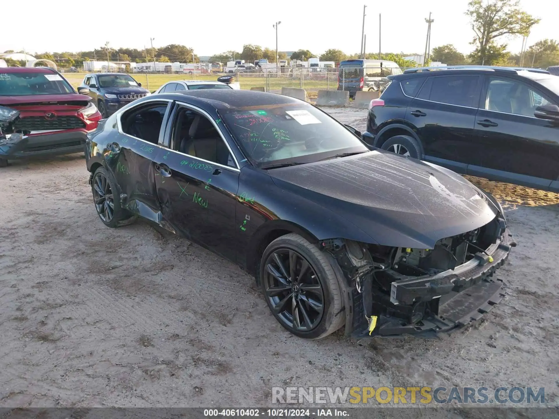 1 fotografías del automóvil dañado JTHGZ1B22M5039172 LEXUS IS 350 2021