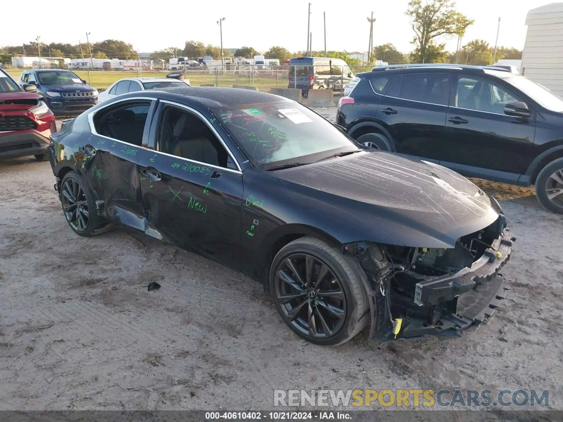 6 fotografías del automóvil dañado JTHGZ1B22M5039172 LEXUS IS 350 2021