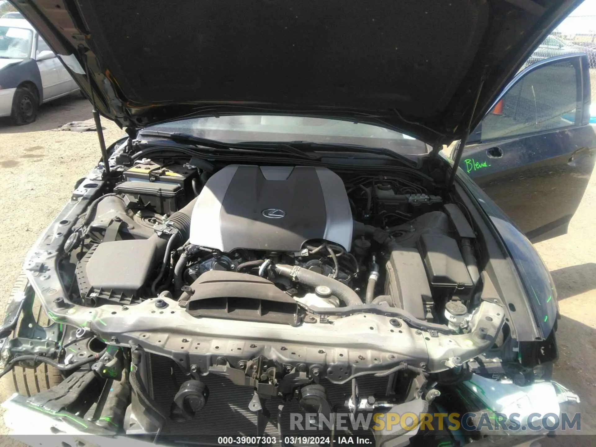 10 fotografías del automóvil dañado JTHGZ1E20M5022057 LEXUS IS 350 2021