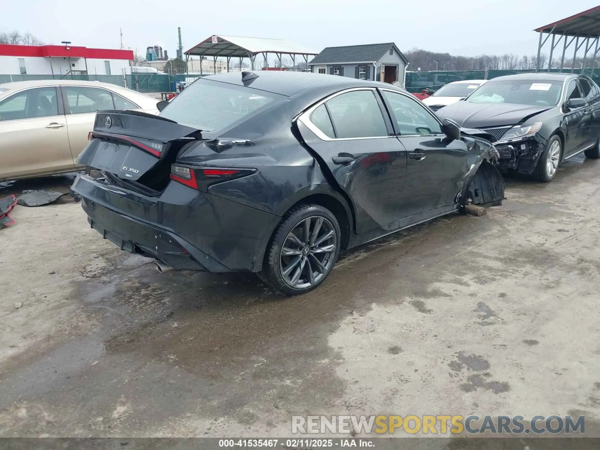 4 fotografías del automóvil dañado JTHGZ1E29M5019271 LEXUS IS 350 2021