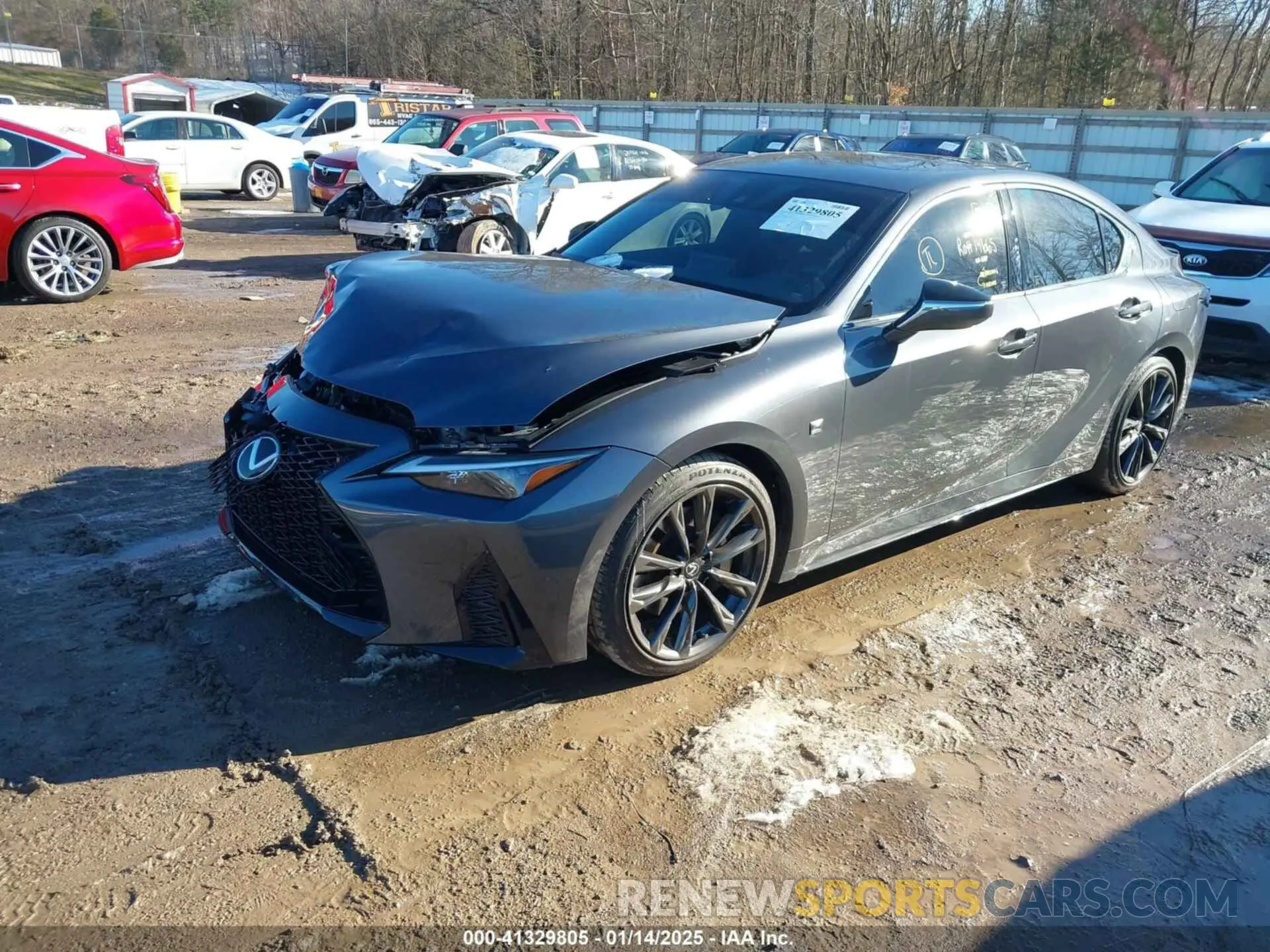 2 fotografías del automóvil dañado JTHBZ1B22R5080533 LEXUS IS 350 2024