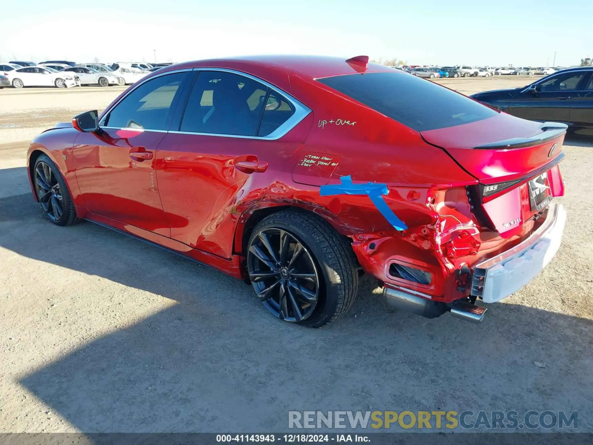 3 fotografías del automóvil dañado JTHBZ1B24R5080548 LEXUS IS 350 2024