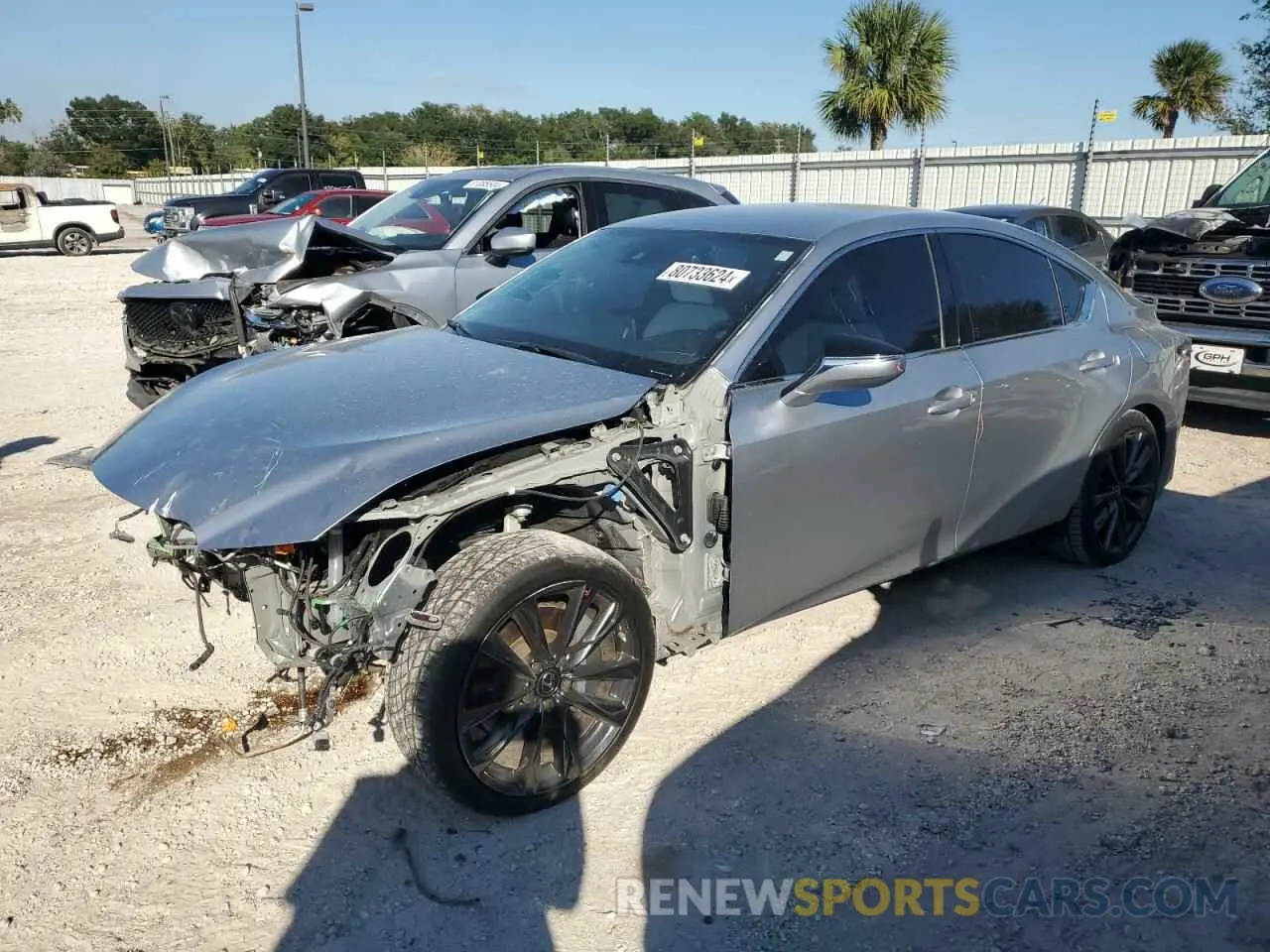 1 fotografías del automóvil dañado JTHGZ1B26M5041412 LEXUS IS 350 F S 2021