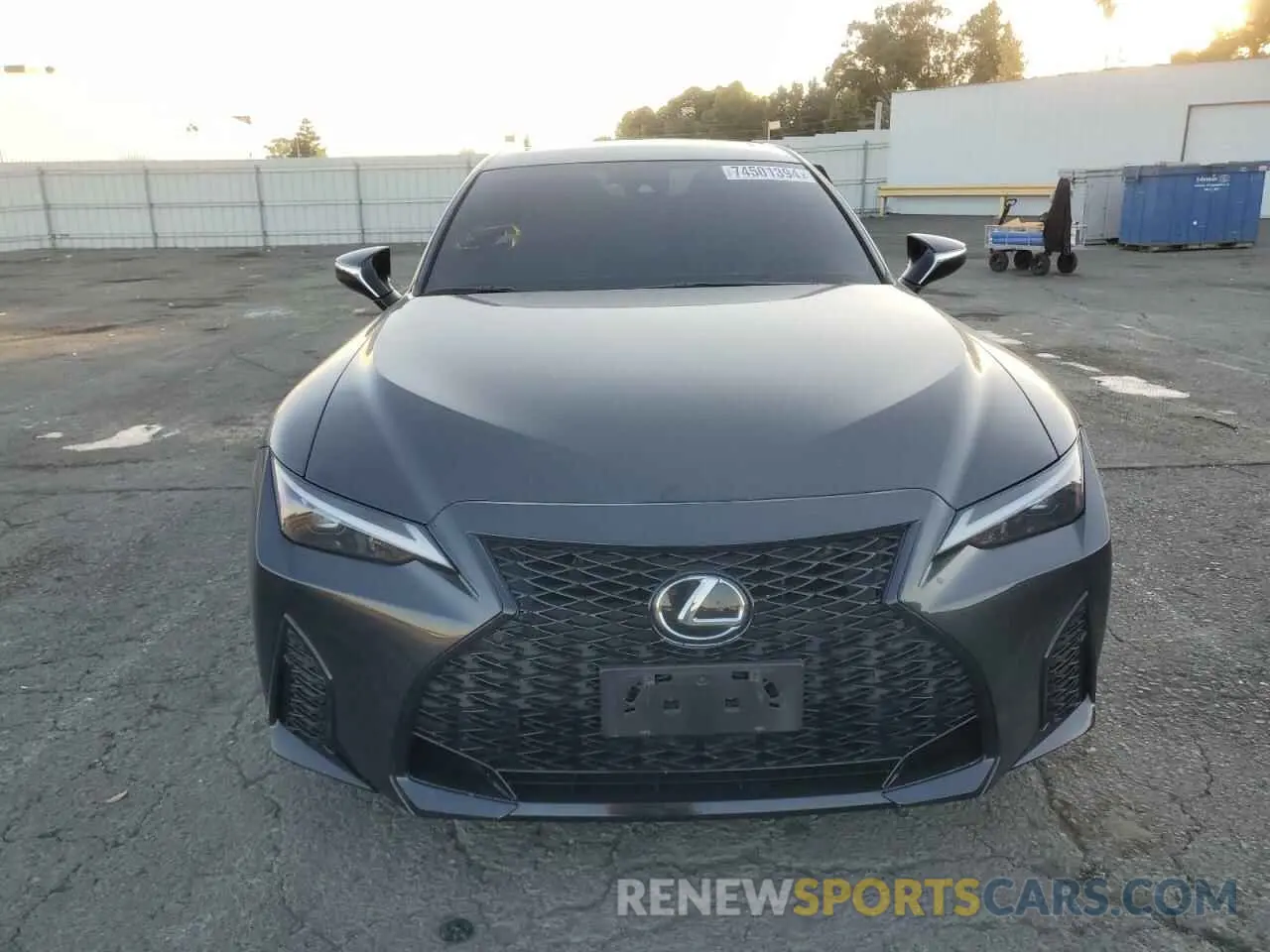 5 fotografías del automóvil dañado JTHGZ1B2XM5037721 LEXUS IS 350 F S 2021