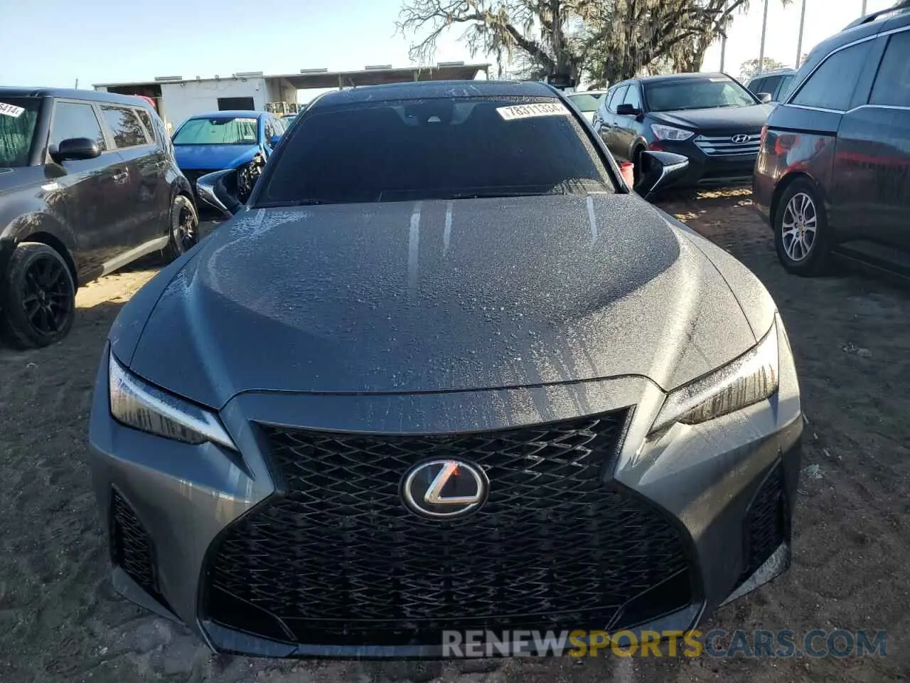 5 fotografías del automóvil dañado JTHGZ1E27M5020600 LEXUS IS 350 F S 2021