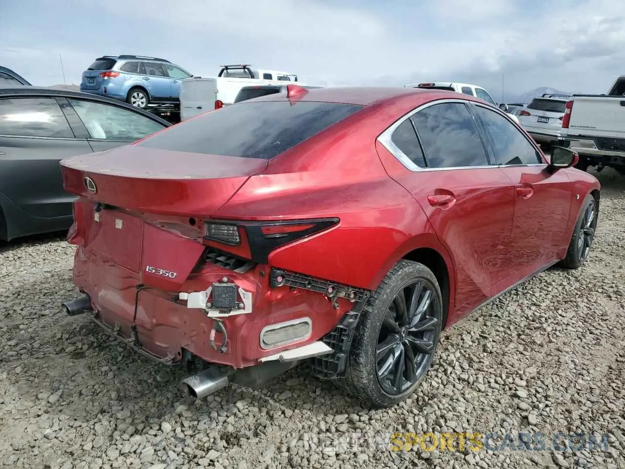 3 fotografías del automóvil dañado JTHGZ1B22N5052392 LEXUS IS 350 F S 2022
