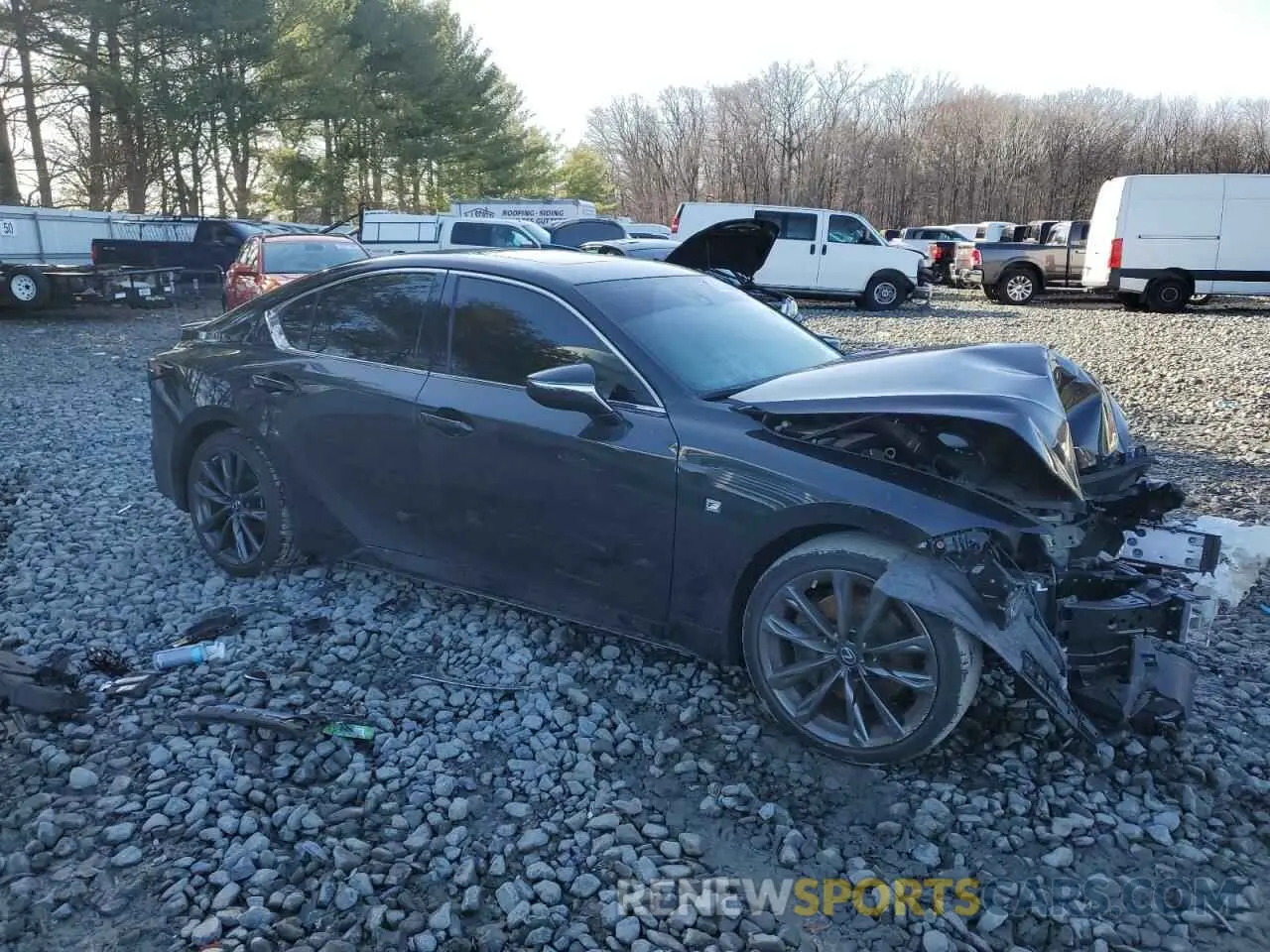 4 fotografías del automóvil dañado JTHGZ1E20N5026160 LEXUS IS 350 F S 2022