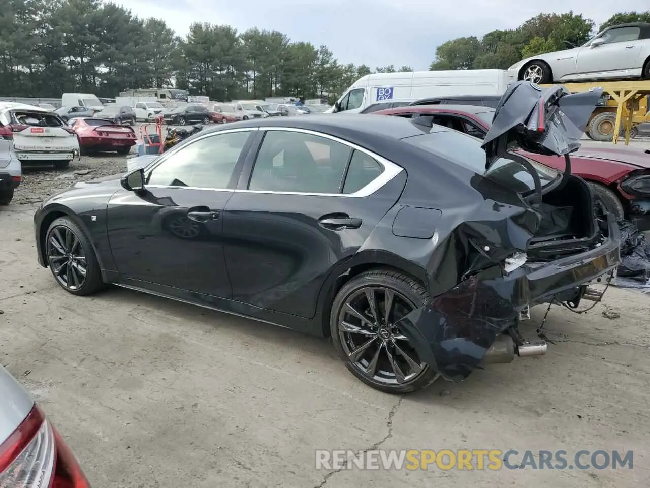 2 fotografías del automóvil dañado JTHGZ1E21N5024076 LEXUS IS 350 F S 2022