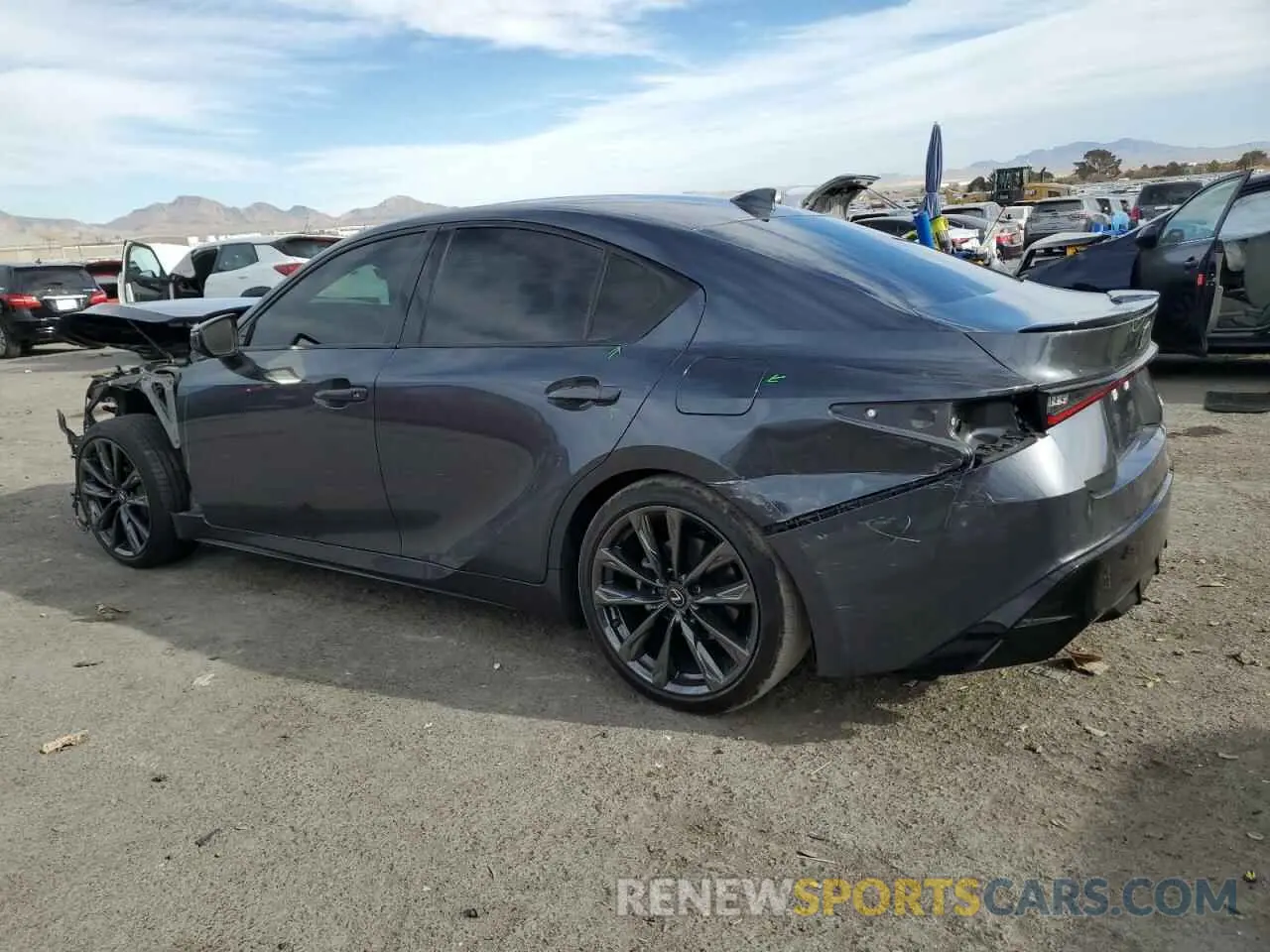 2 fotografías del automóvil dañado JTHGZ1B20P5071073 LEXUS IS 350 F S 2023