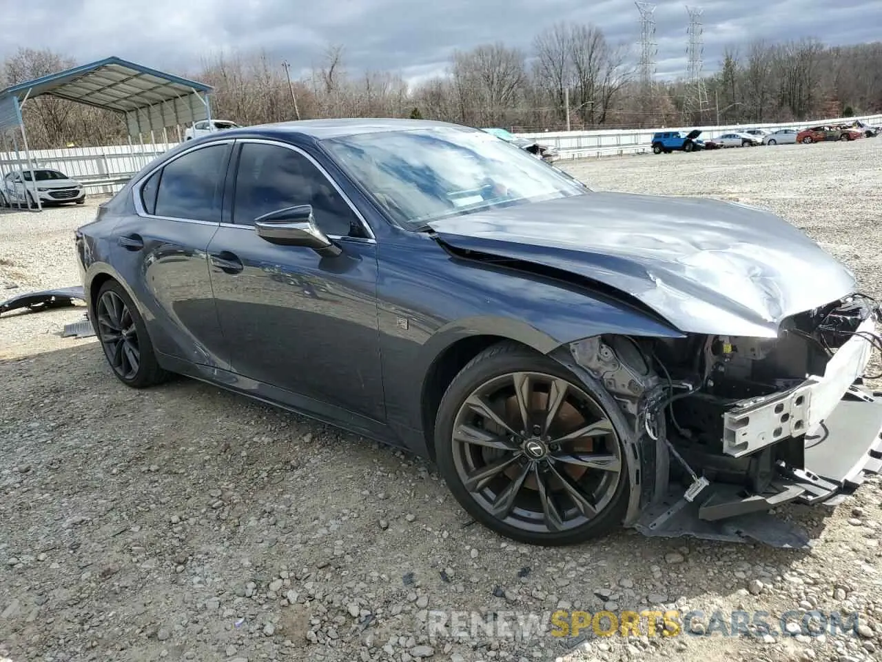 4 fotografías del automóvil dañado JTHBZ1B2XR5074494 LEXUS IS 350 F S 2024