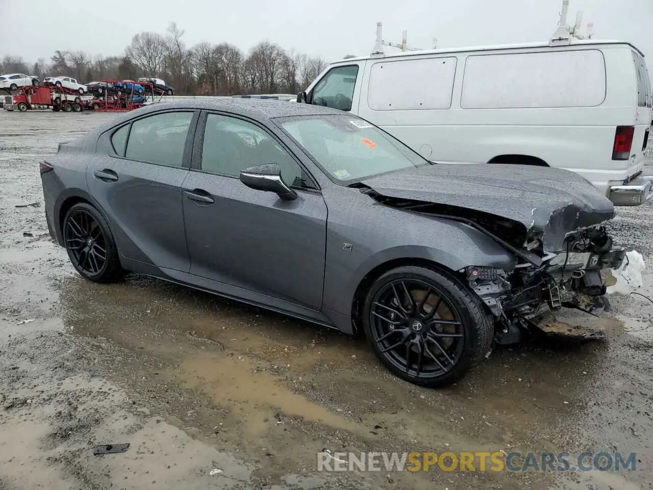 4 fotografías del automóvil dañado JTHAP1D25P5002842 LEXUS IS 500 F S 2023