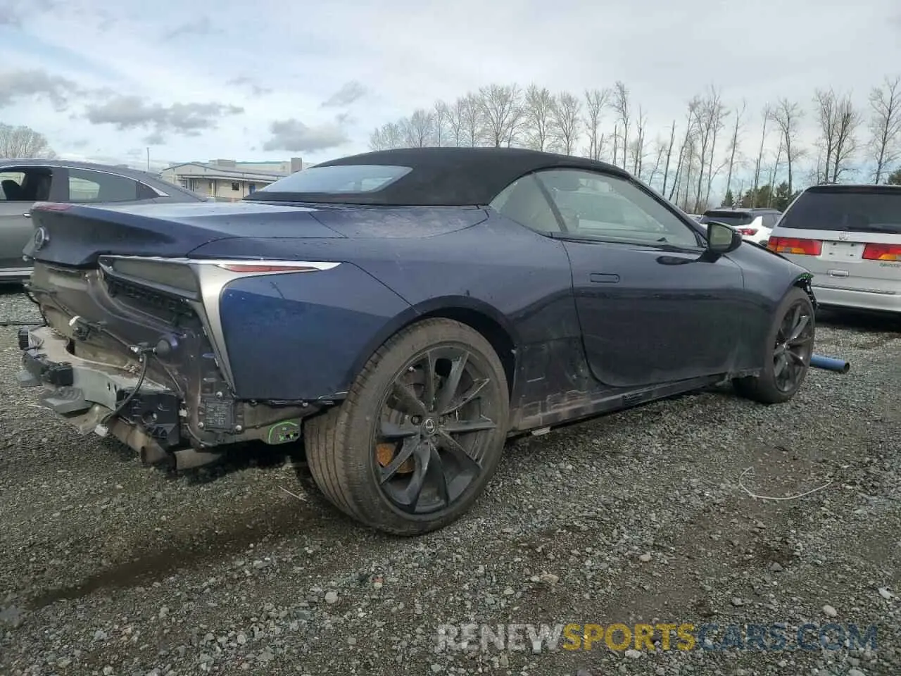 3 fotografías del automóvil dañado JTHKPAAY8MA102594 LEXUS LC500 2021