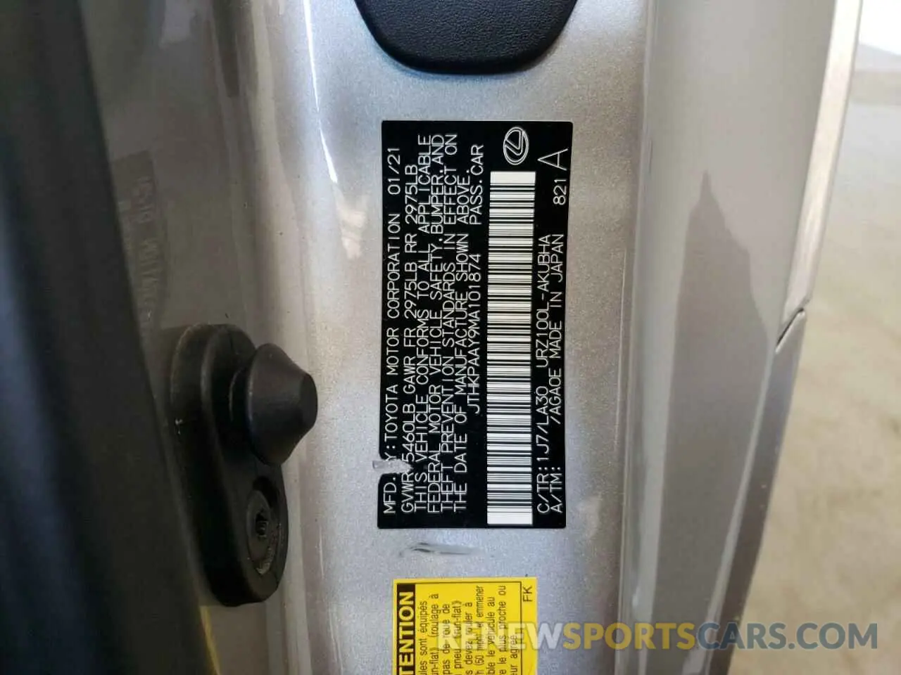 13 fotografías del automóvil dañado JTHKPAAY9MA101874 LEXUS LC500 2021