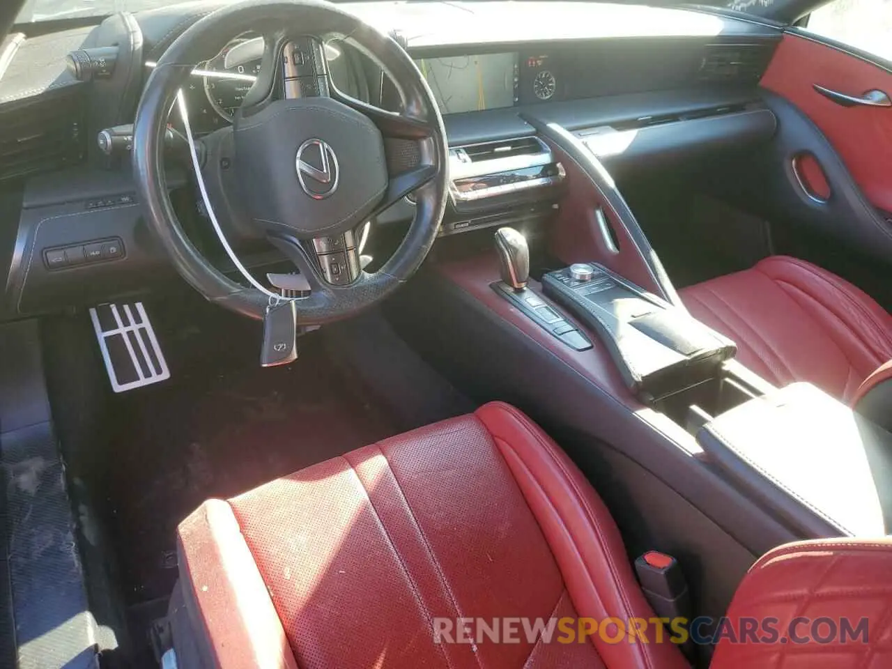 8 fotografías del automóvil dañado JTHKPAAY9MA101874 LEXUS LC500 2021