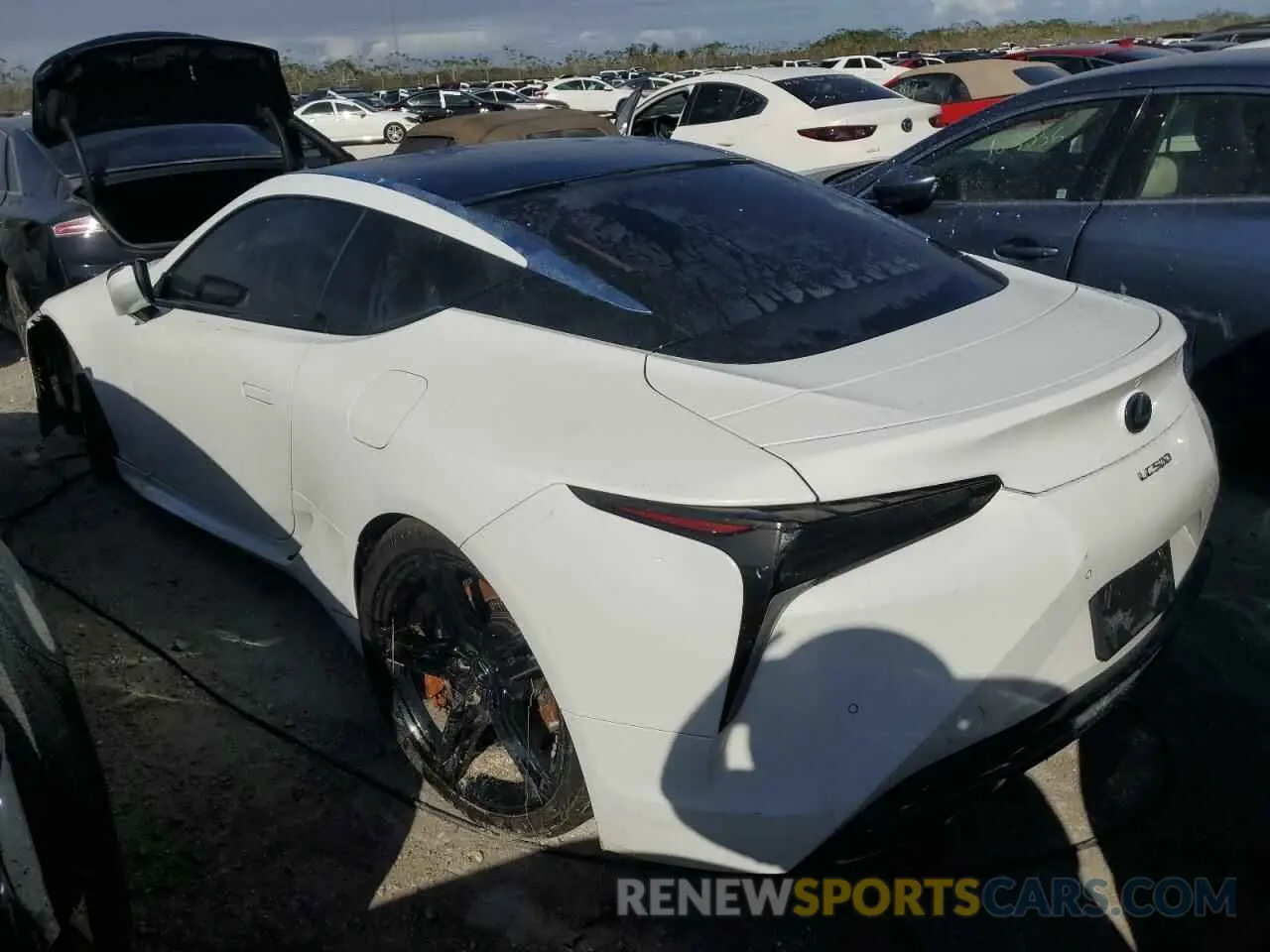 2 fotografías del automóvil dañado JTHLP5AY3NA105772 LEXUS LC500 2022