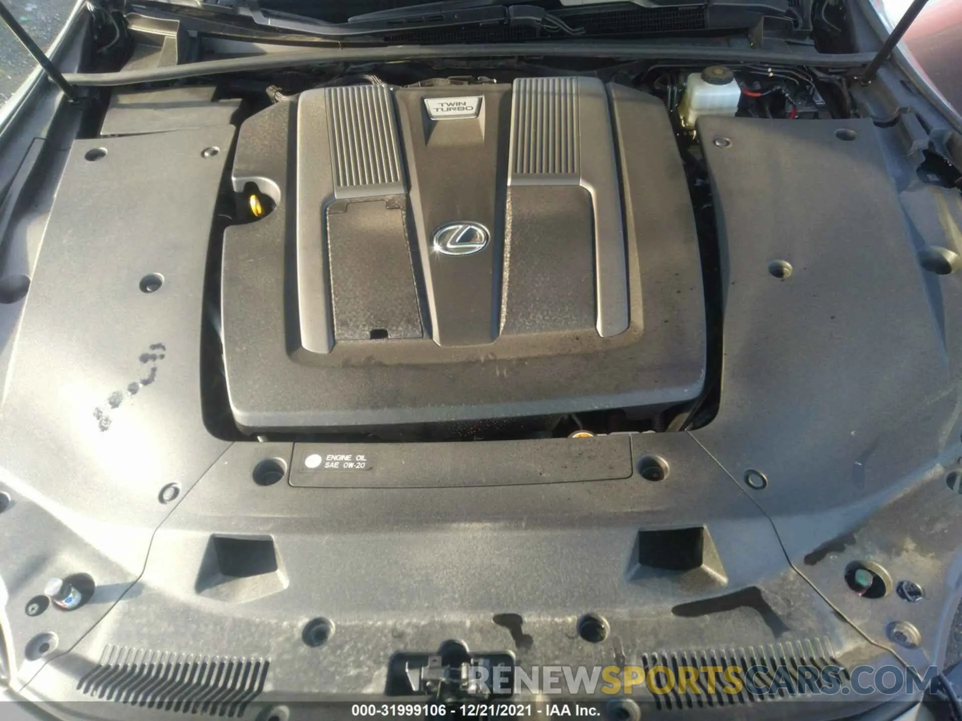 10 fotografías del automóvil dañado JTHG5LGF8L5007893 LEXUS LS 2020