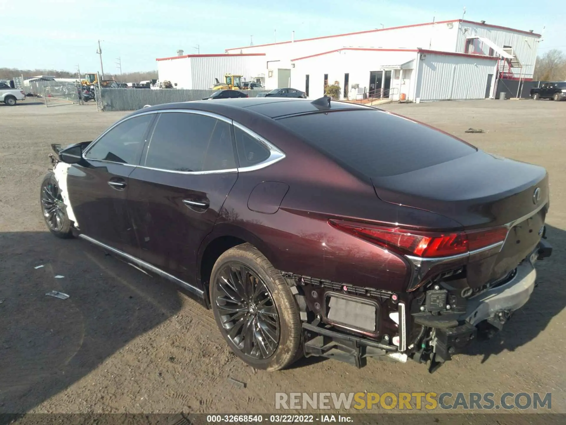3 fotografías del automóvil dañado JTHG5LGF9L5007515 LEXUS LS 2020