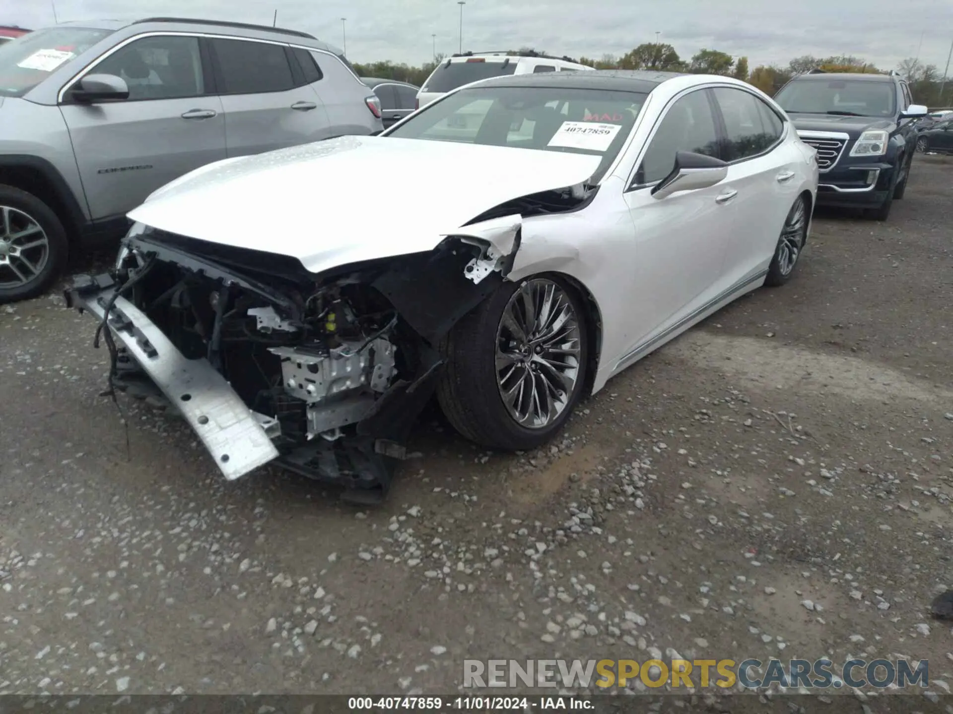 2 fotografías del automóvil dañado JTHD51FF0N5015708 LEXUS LS 500 2022