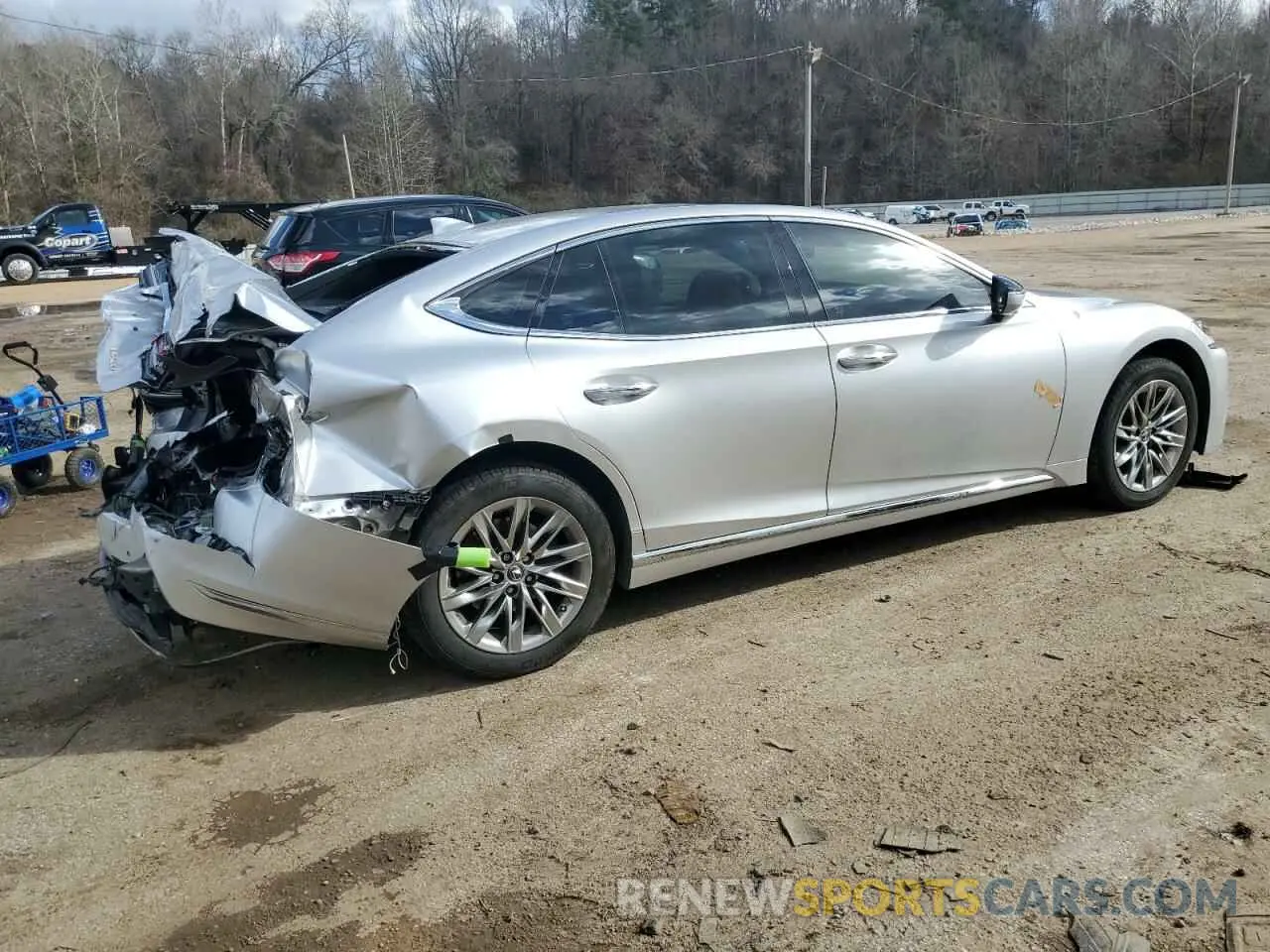 3 fotografías del automóvil dañado JTHB51FF0K5007160 LEXUS LS500 2019
