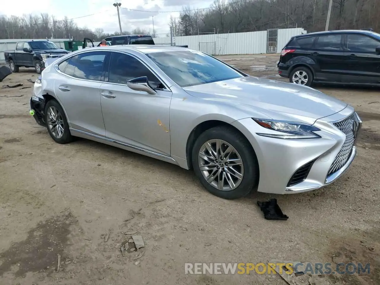 4 fotografías del automóvil dañado JTHB51FF0K5007160 LEXUS LS500 2019