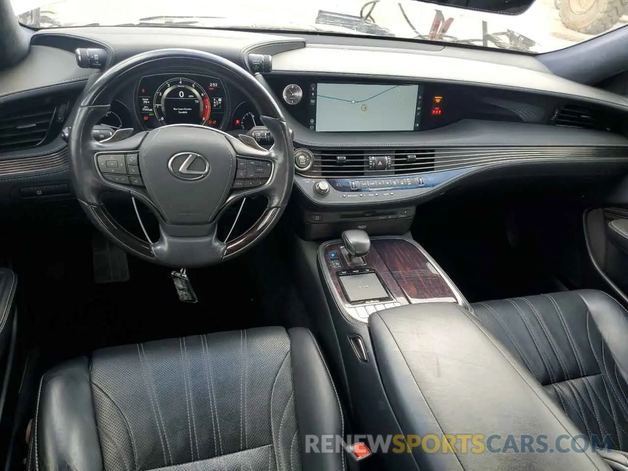 8 fotografías del automóvil dañado JTHB51FF0K5007160 LEXUS LS500 2019