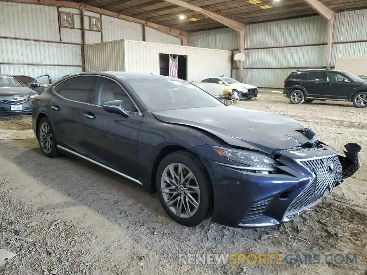 4 fotografías del automóvil dañado JTHB51FF0K5007269 LEXUS LS500 2019