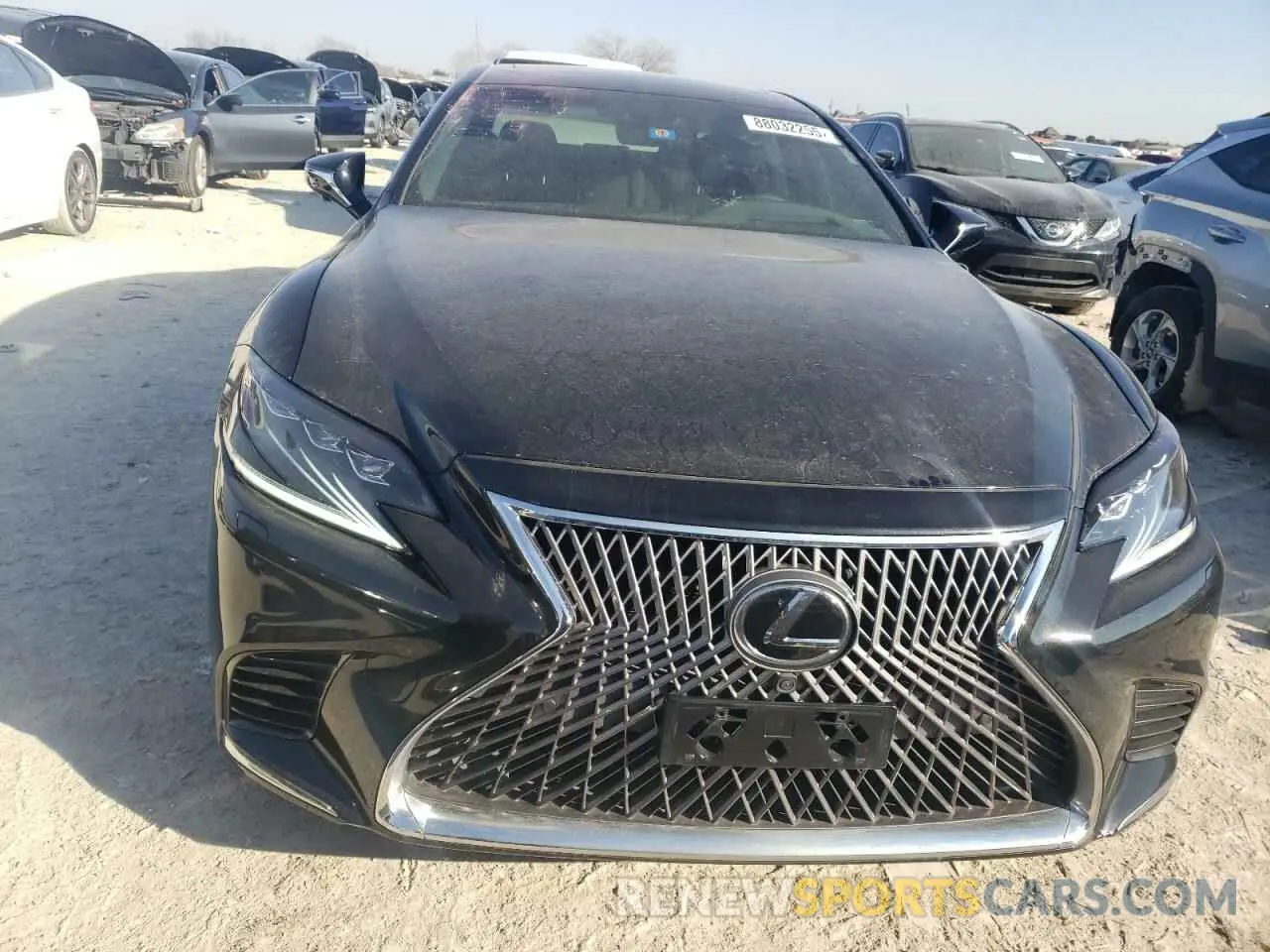 5 fotografías del automóvil dañado JTHB51FF0K5009216 LEXUS LS500 2019