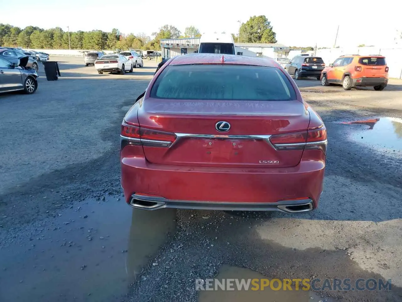 6 fotografías del automóvil dañado JTHB51FF1K5007992 LEXUS LS500 2019