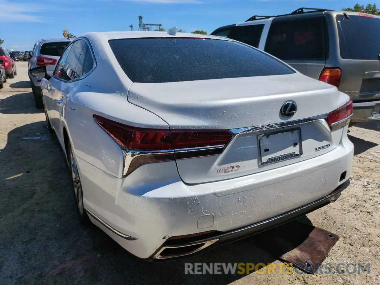 6 fotografías del automóvil dañado JTHB51FF4K5008165 LEXUS LS500 2019