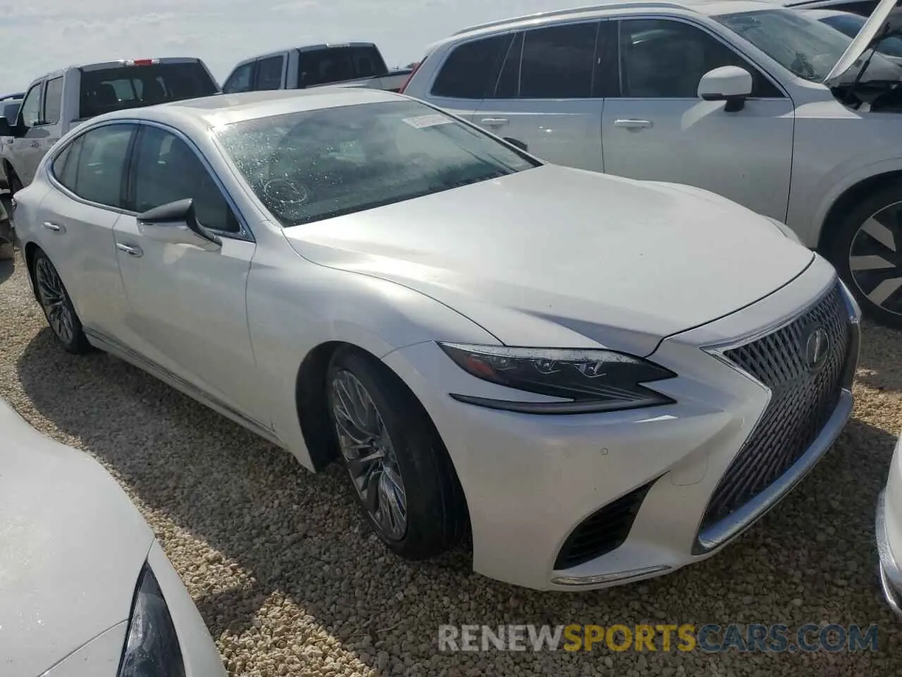 4 fotografías del automóvil dañado JTHB51FF8K5009061 LEXUS LS500 2019