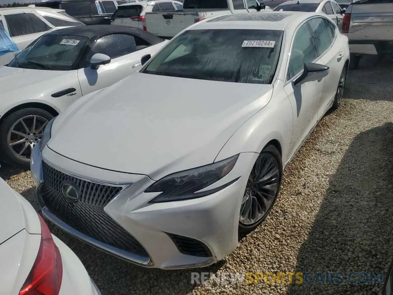 5 fotografías del automóvil dañado JTHB51FF8K5009061 LEXUS LS500 2019