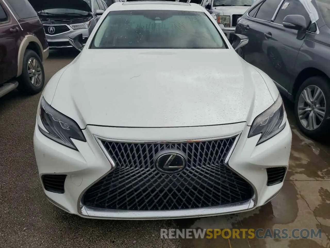 5 fotografías del automóvil dañado JTHB51FFXK5009417 LEXUS LS500 2019
